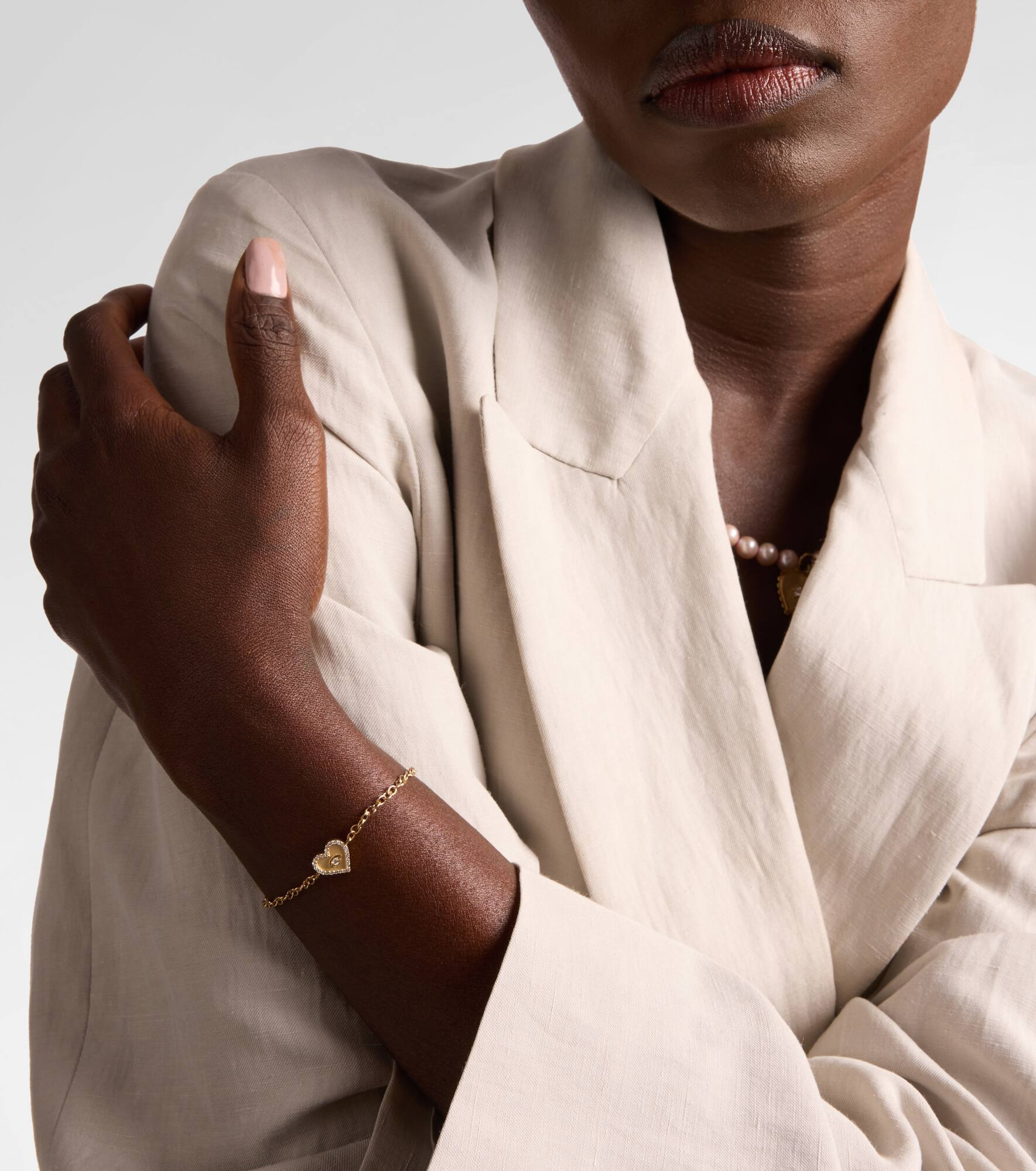14kt gold bracelet with diamonds - 3