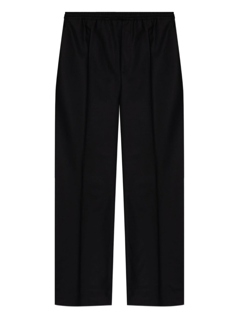 elasticated-waist gold-button trousers - 1
