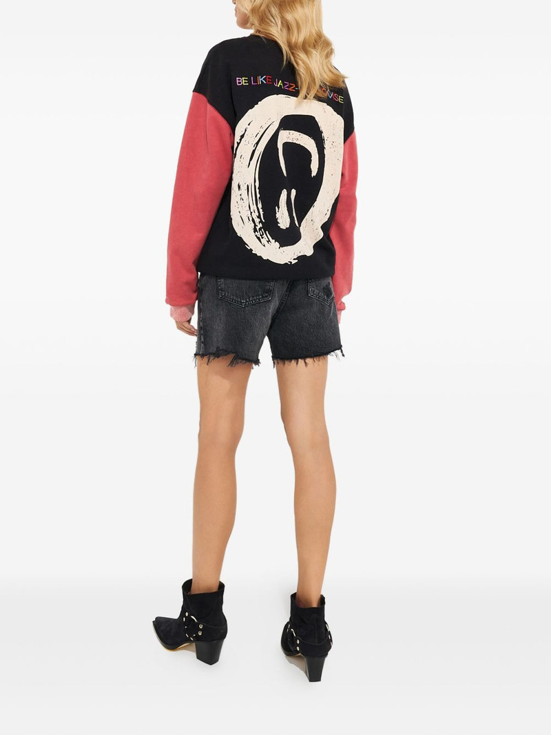 contrast-sleeve printed sweatshirt 3