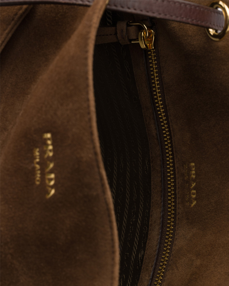 Prada Carry medium suede tote bag 4