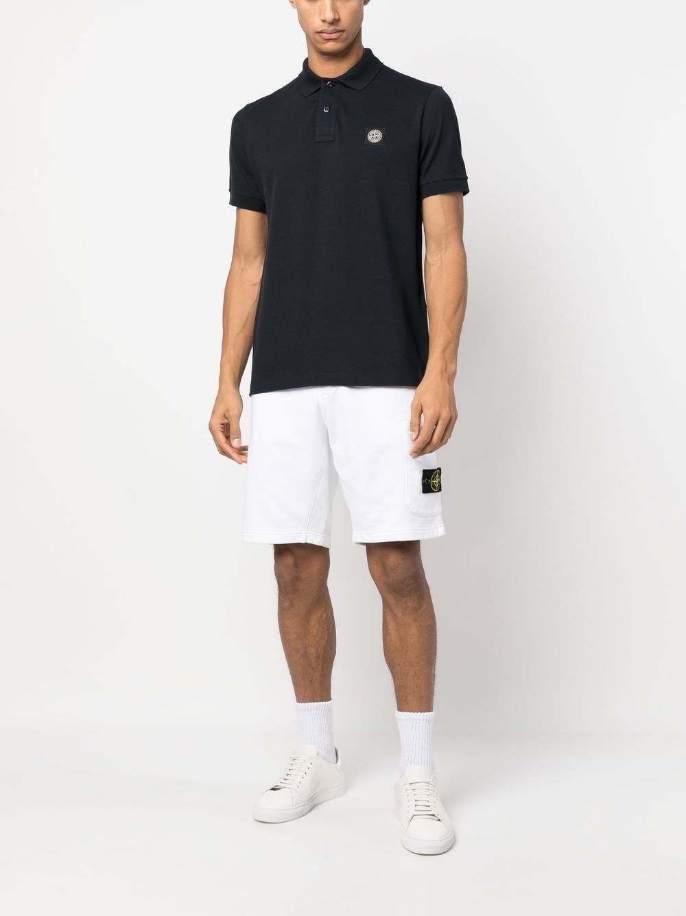 logo-patch track shorts - 2