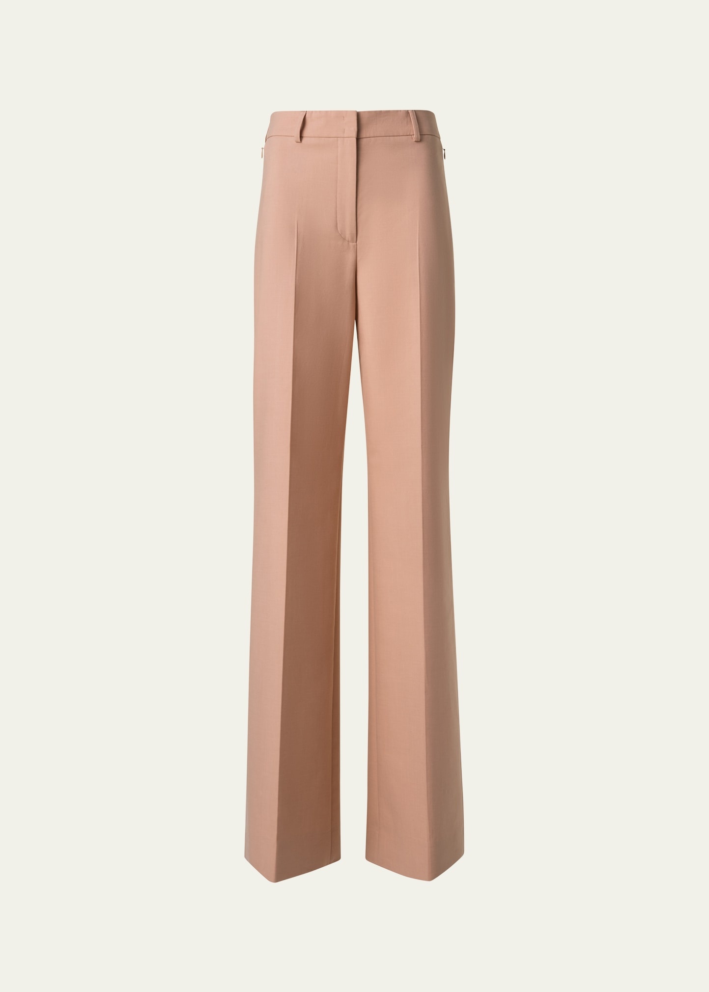 Fior Wool Crepe Double-Face Wide Leg Pants - 1