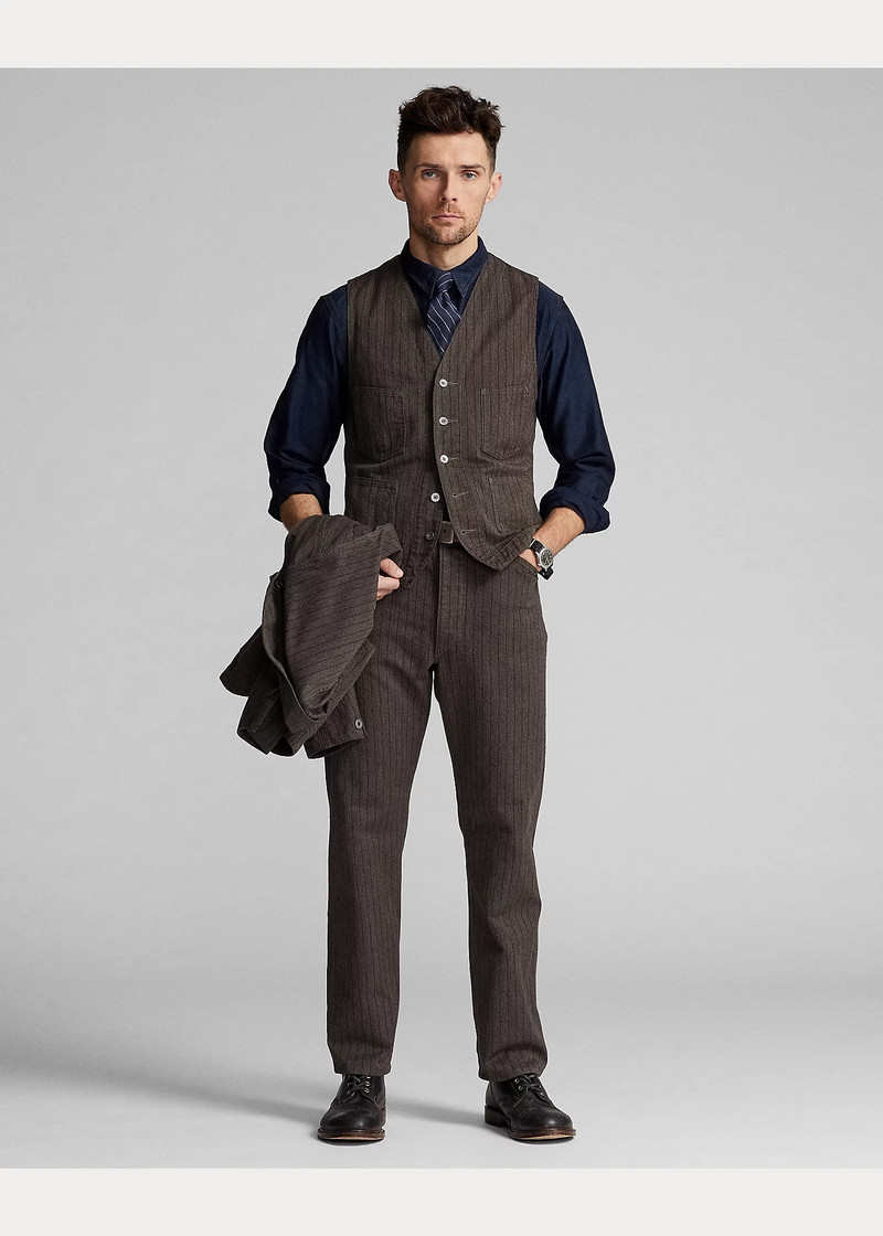 Striped Jaspé Twill Vest 3