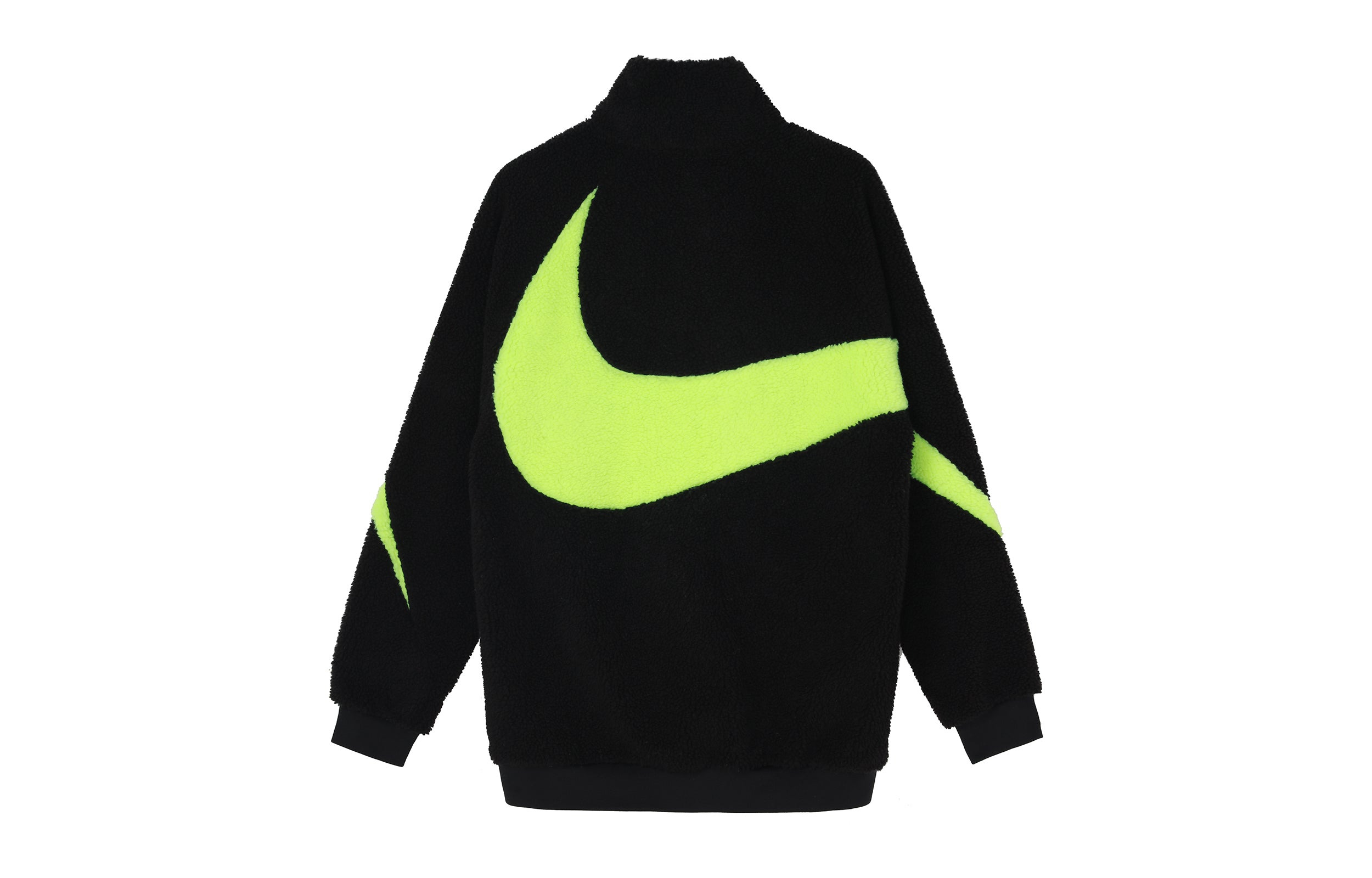 Nike Big Swoosh Reversible Boa Jacket (Asia Sizing) 'Black Neon' BQ6546-017 - 2