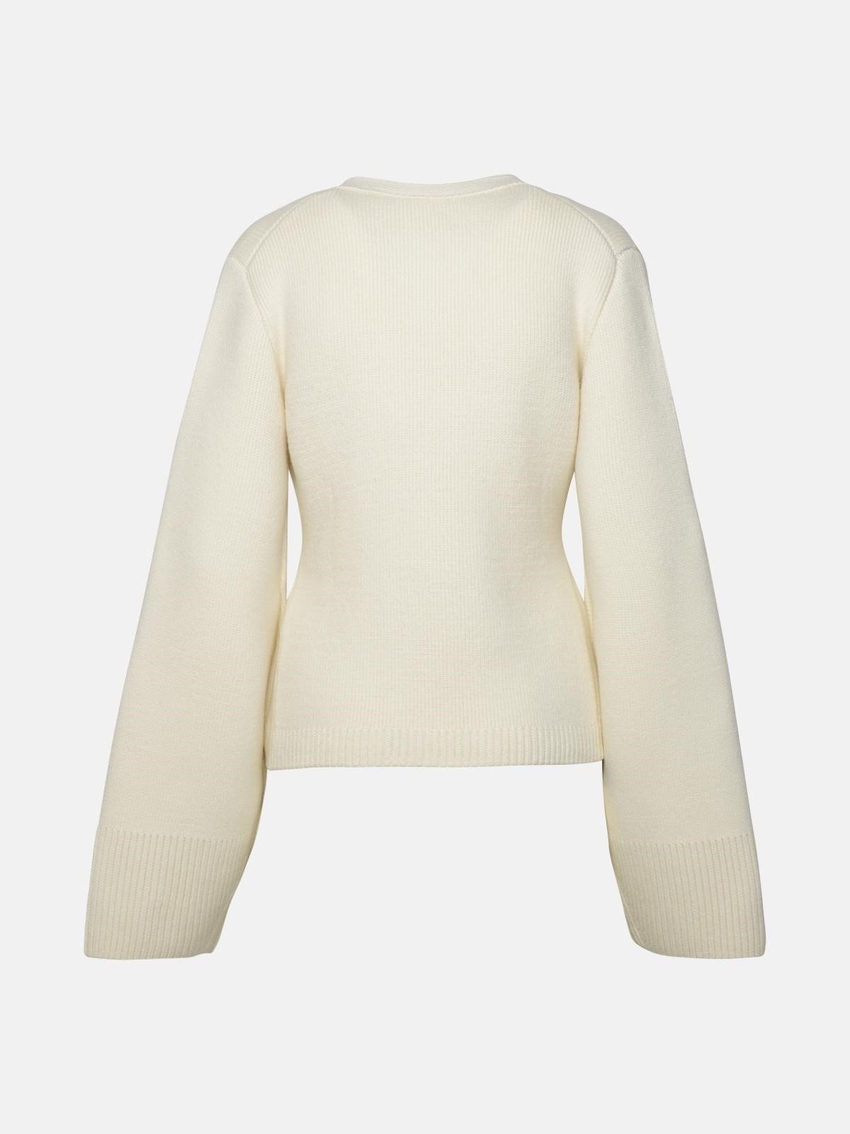 'SCARLET' IVORY CASHMERE CARDIGAN - 3