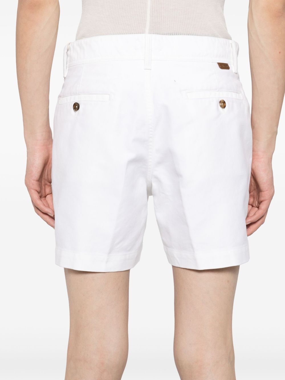 cotton satin tailored shorts - 5