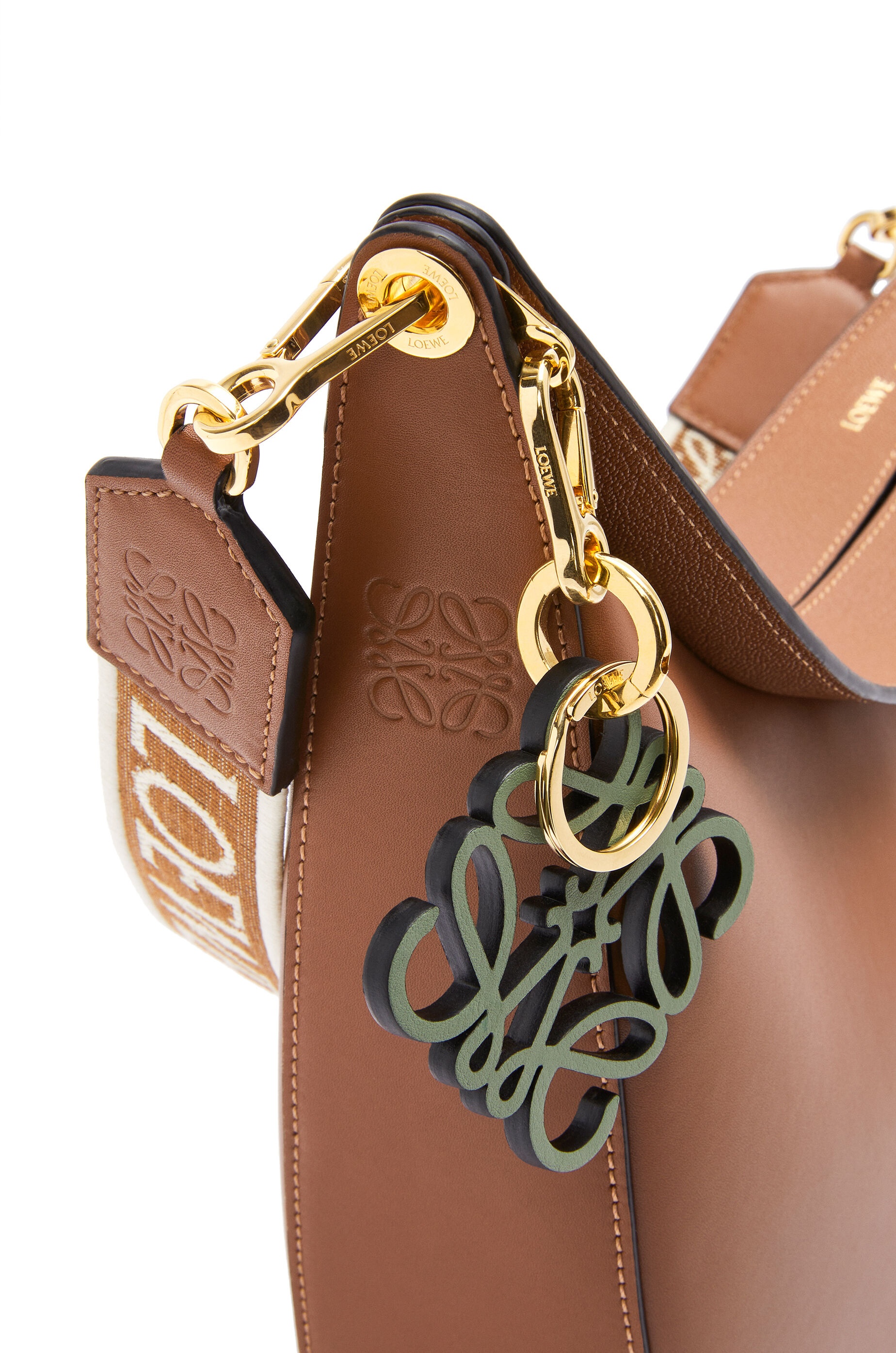 LOEWE Luna bag in satin calfskin and jacquard - 9