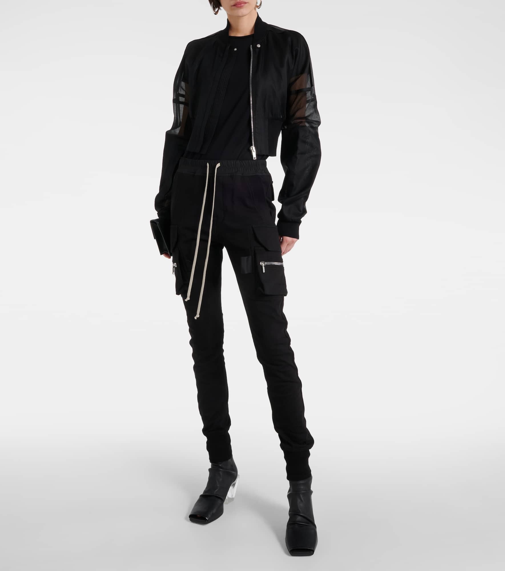 High-rise cotton skinny cargo pants - 2