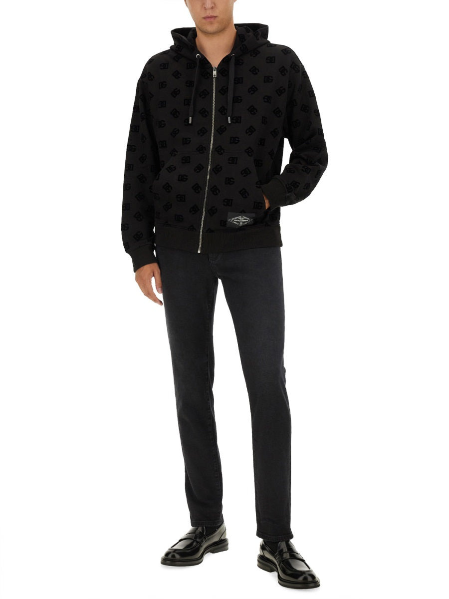 Dolce & Gabbana Men Sweatshirt With Allover Logo - 2