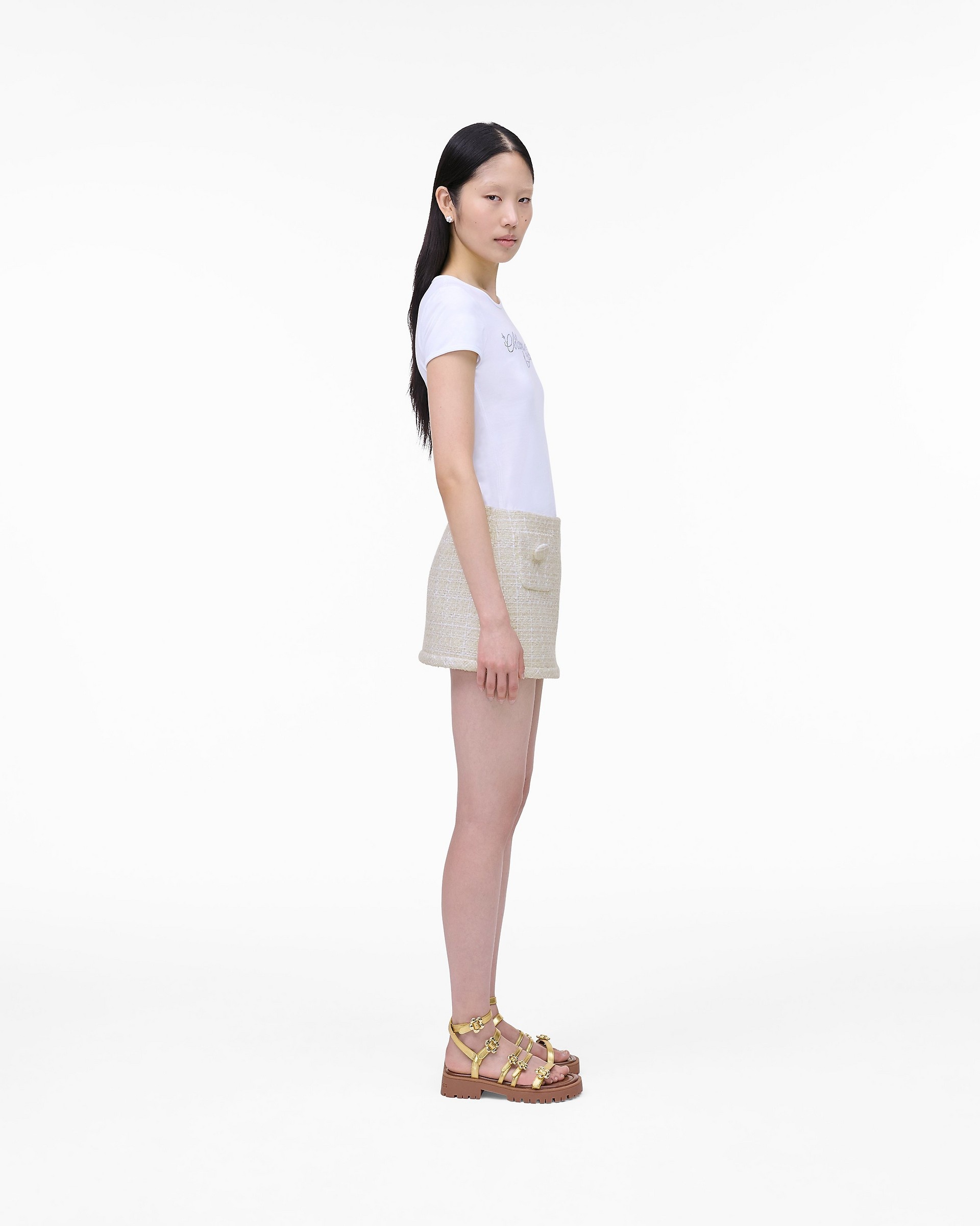 THE METALLIC LEATHER DAISY GLADIATOR SANDAL - 4