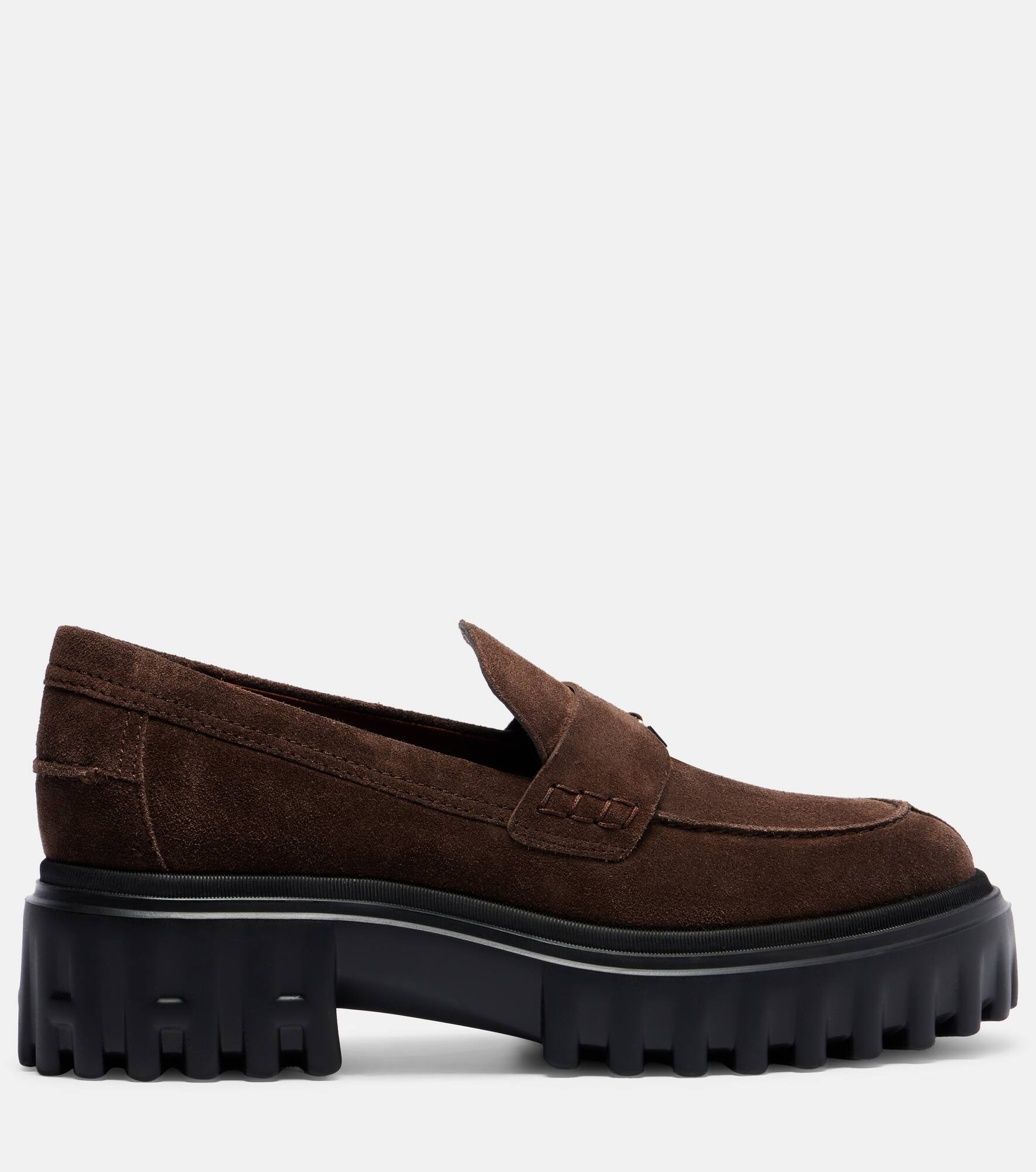 H700 leather platform loafers - 4