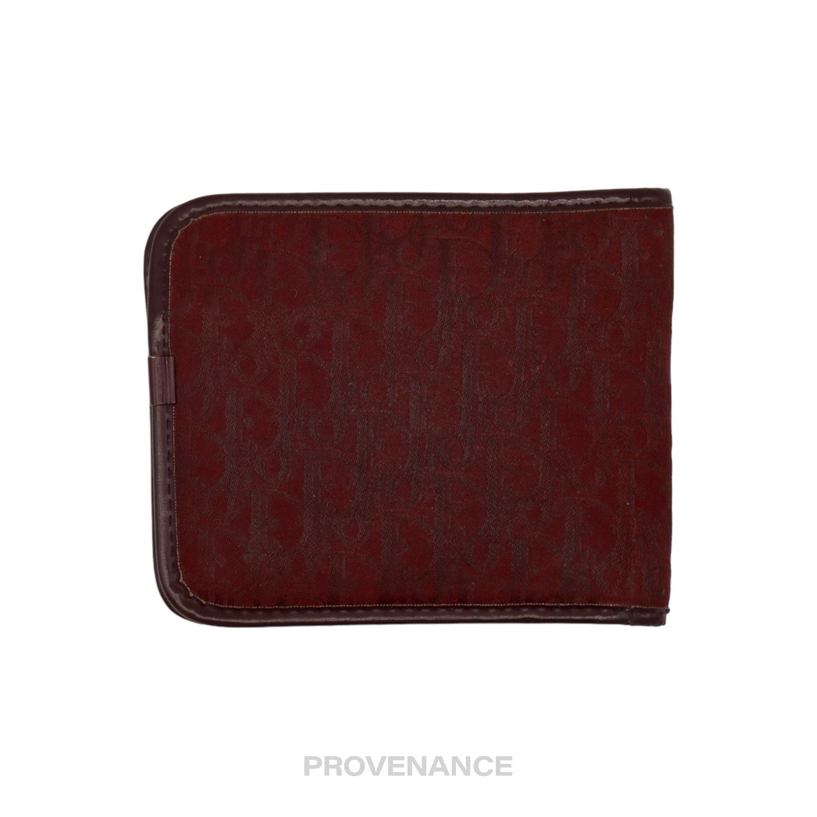 Dior Trotter Bifold Wallet - Burgundy Jacquard - 2