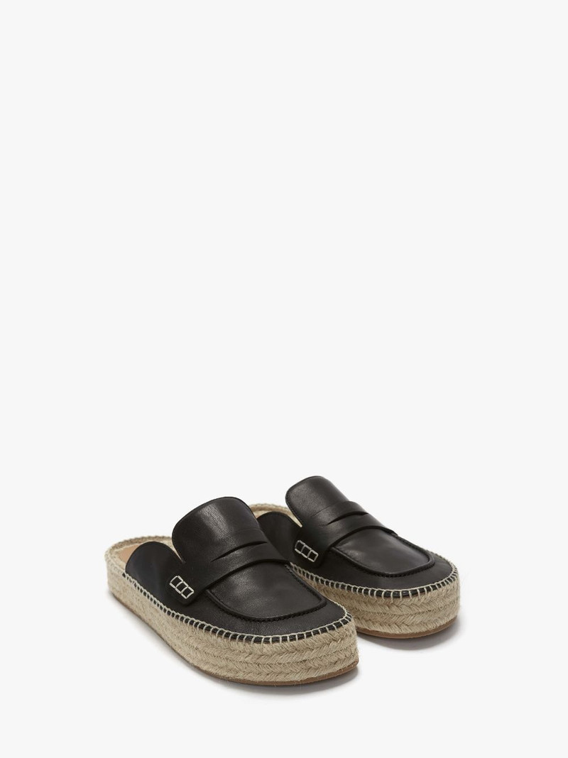 JW Anderson LEATHER ESPADRILLE LOAFER MULES outlook
