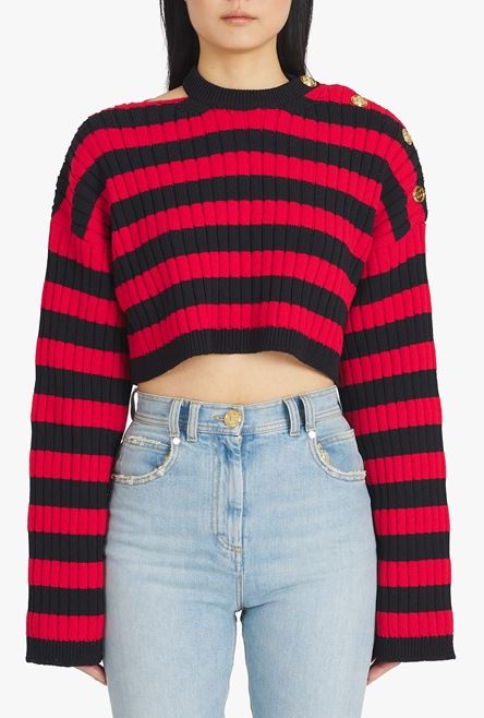Black and red nautical sweater - 5