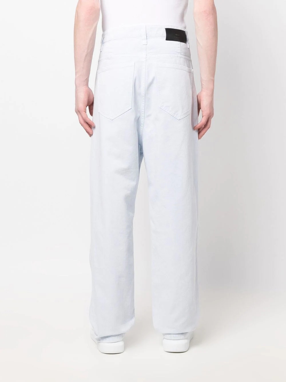 five-pocket cotton straight-leg trousers - 4