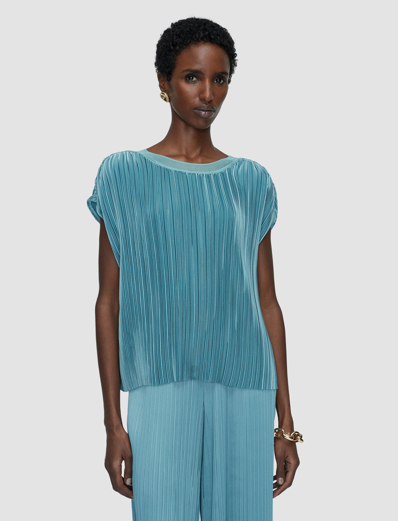 JOSEPH Cedre Pleated Satin Top outlook