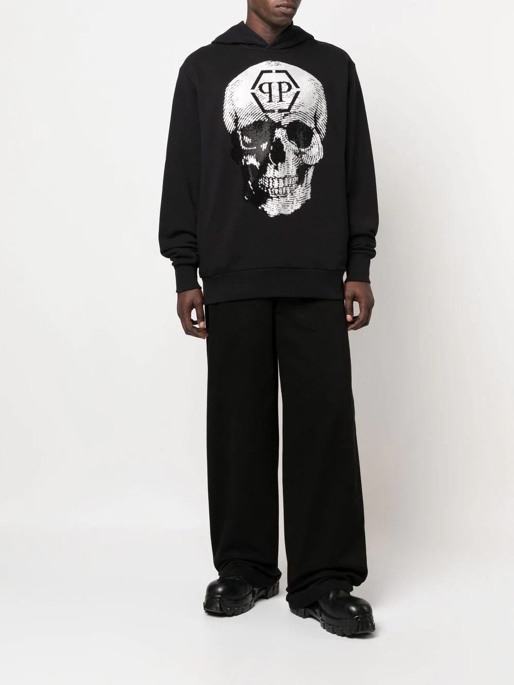 skull logo-print hoodie - 2