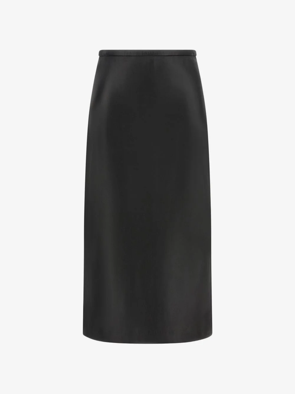 high-waisted leather midi skirt - 1