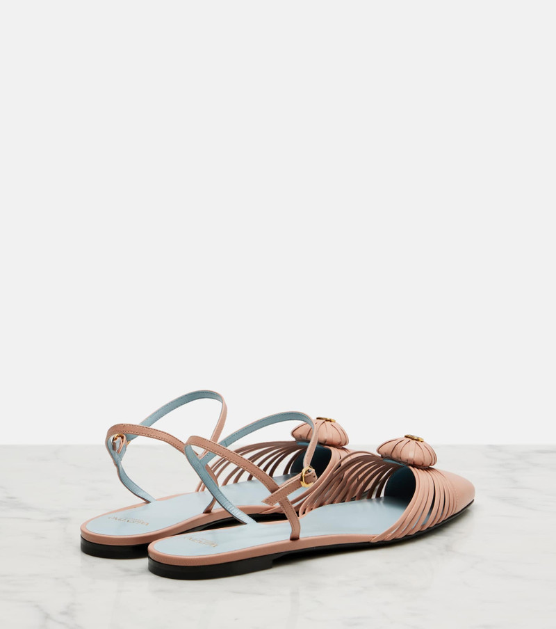 Valentino Royal VLogo leather flats outlook