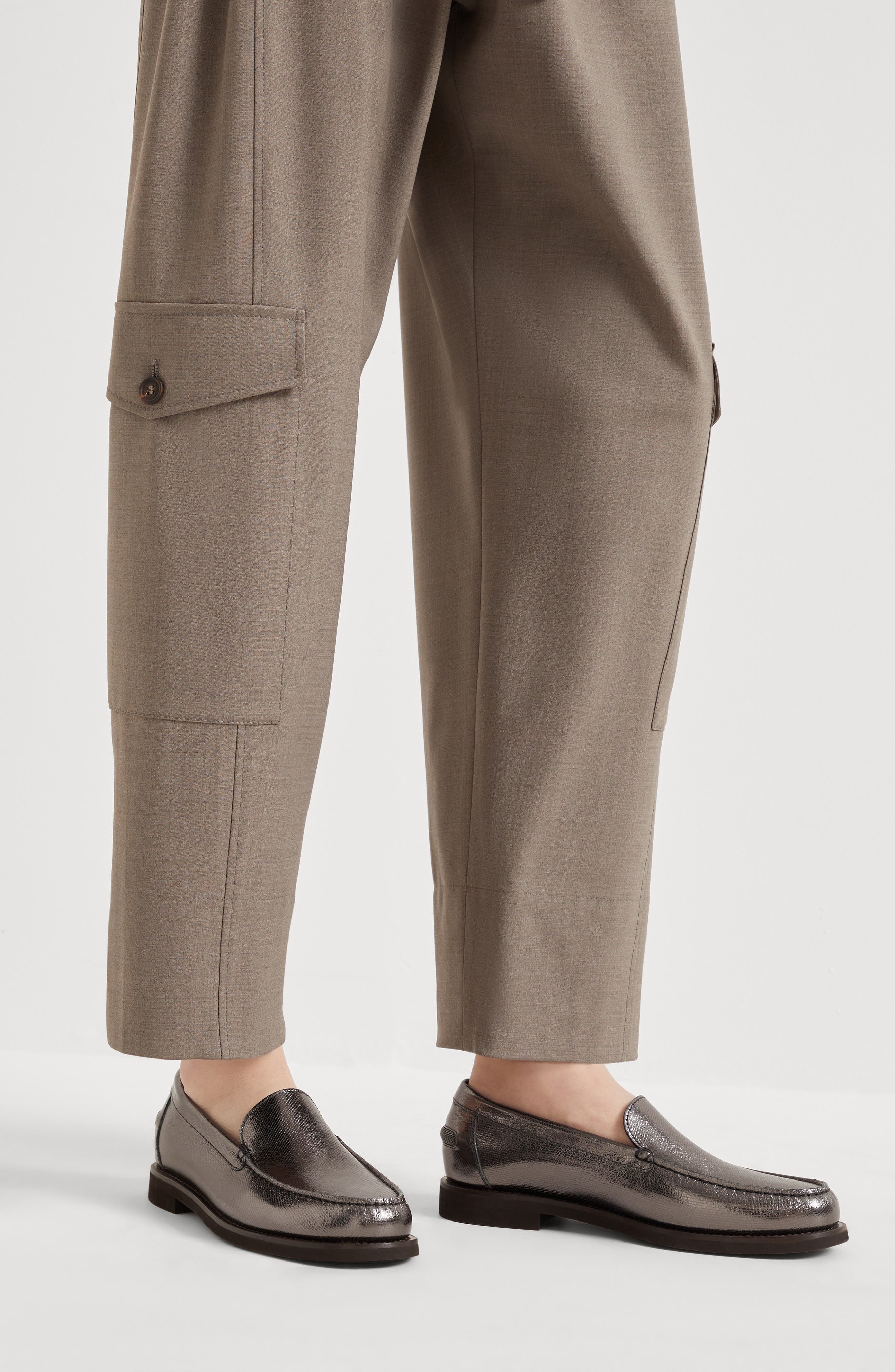 Brunello Cucinelli Utility trousers in Mud at Nordstrom - 4