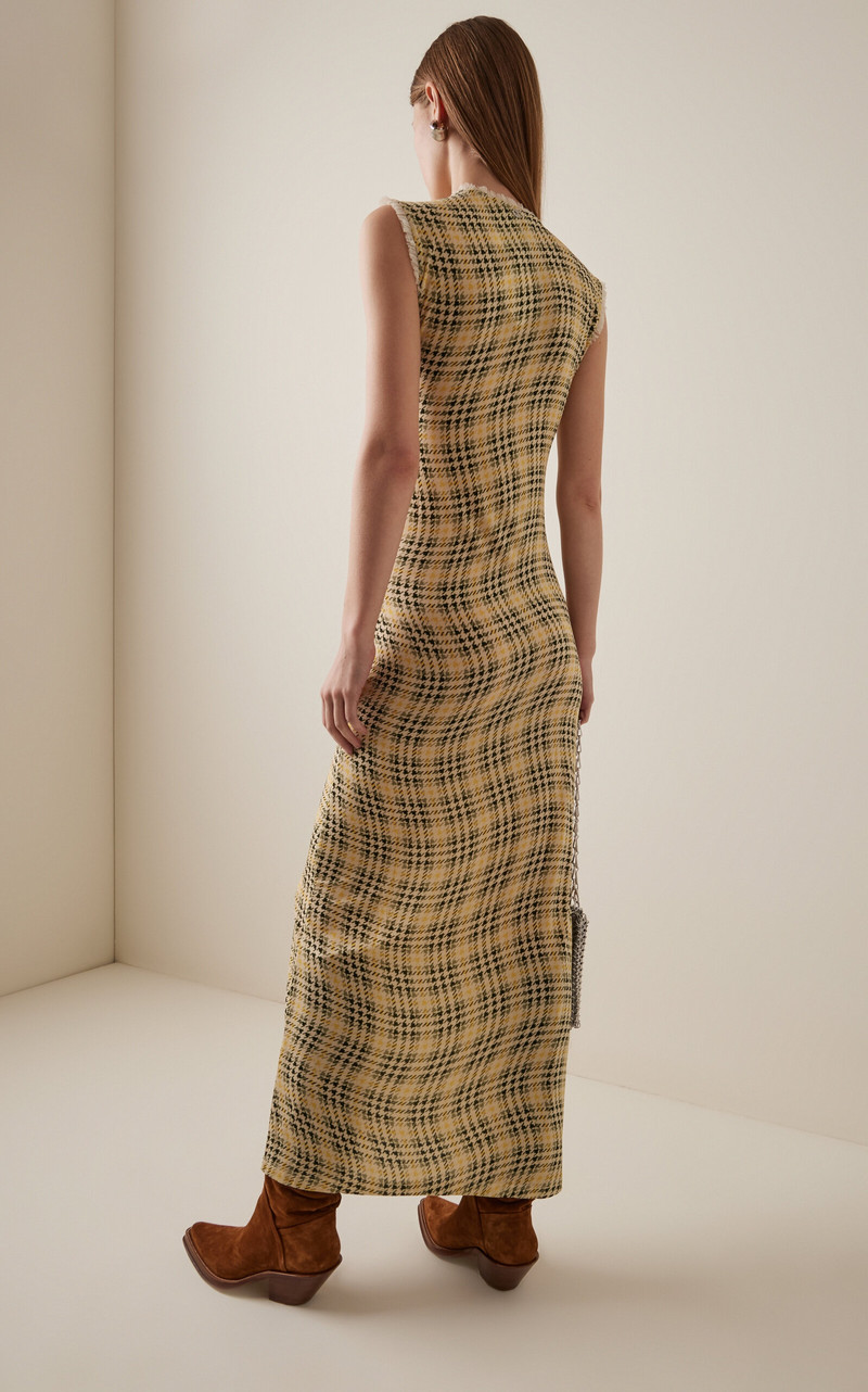 Tartan-Plaid Jersey Maxi Dress plaid 4
