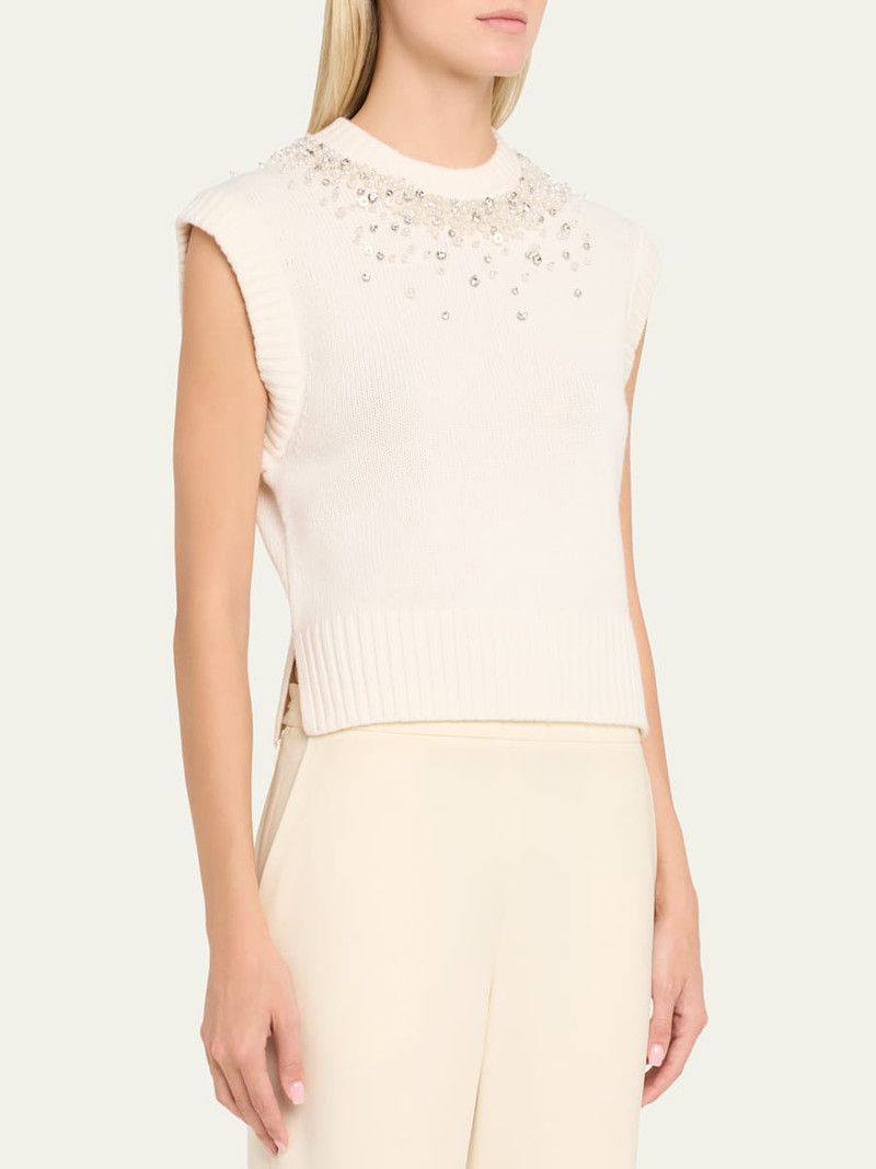 Candra Embellished Knit Vest 4
