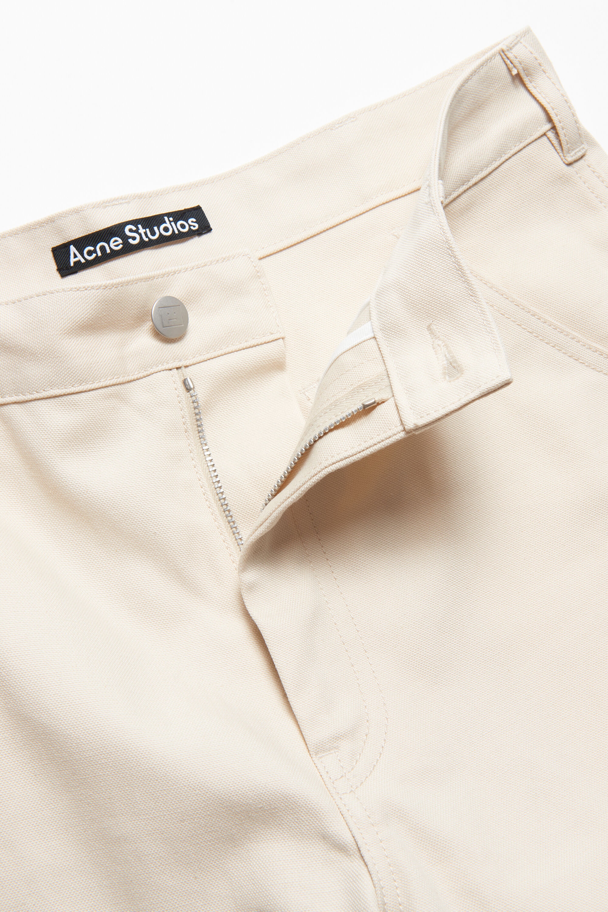 Patch canvas trousers - Oatmeal melange - 6