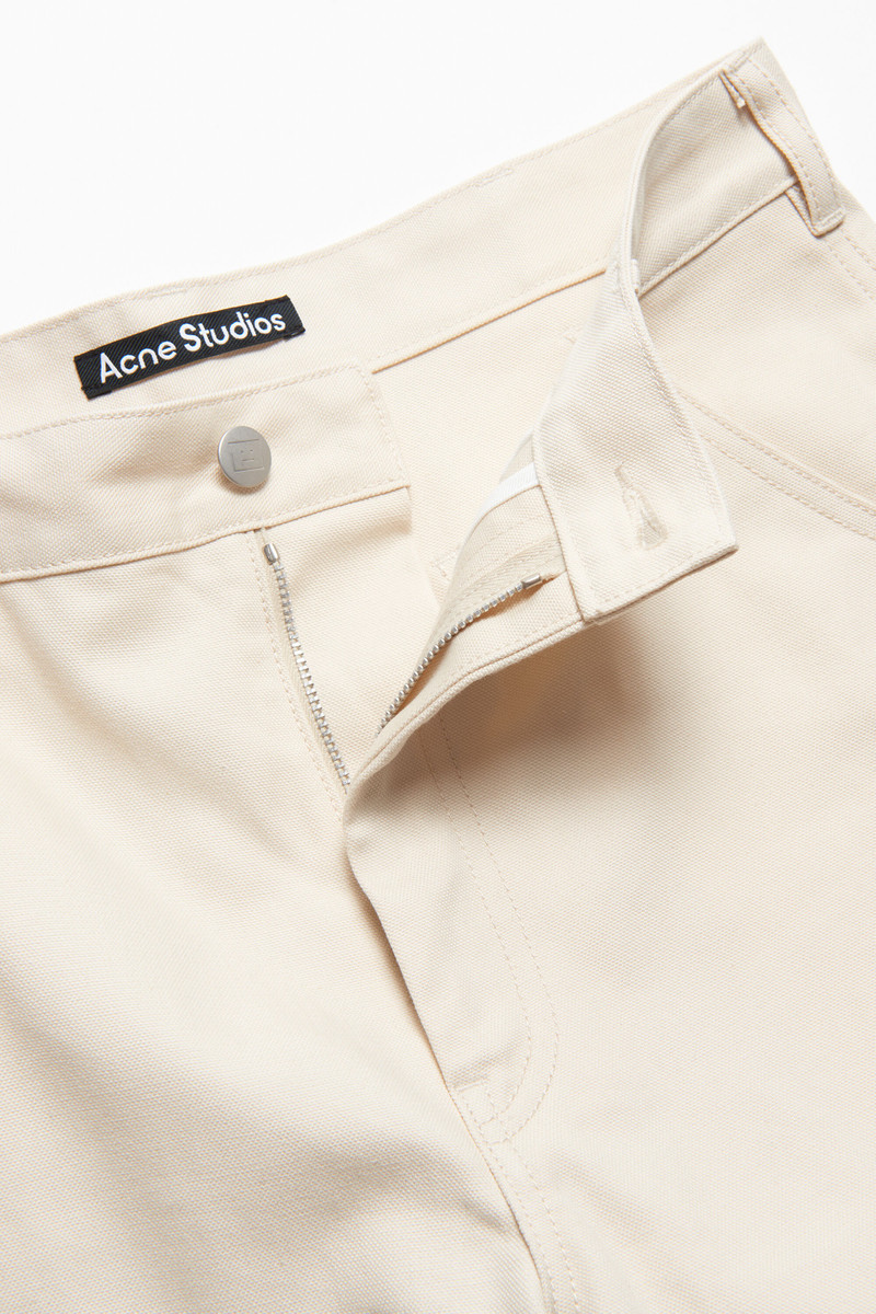 Patch canvas trousers - Oatmeal melange 6