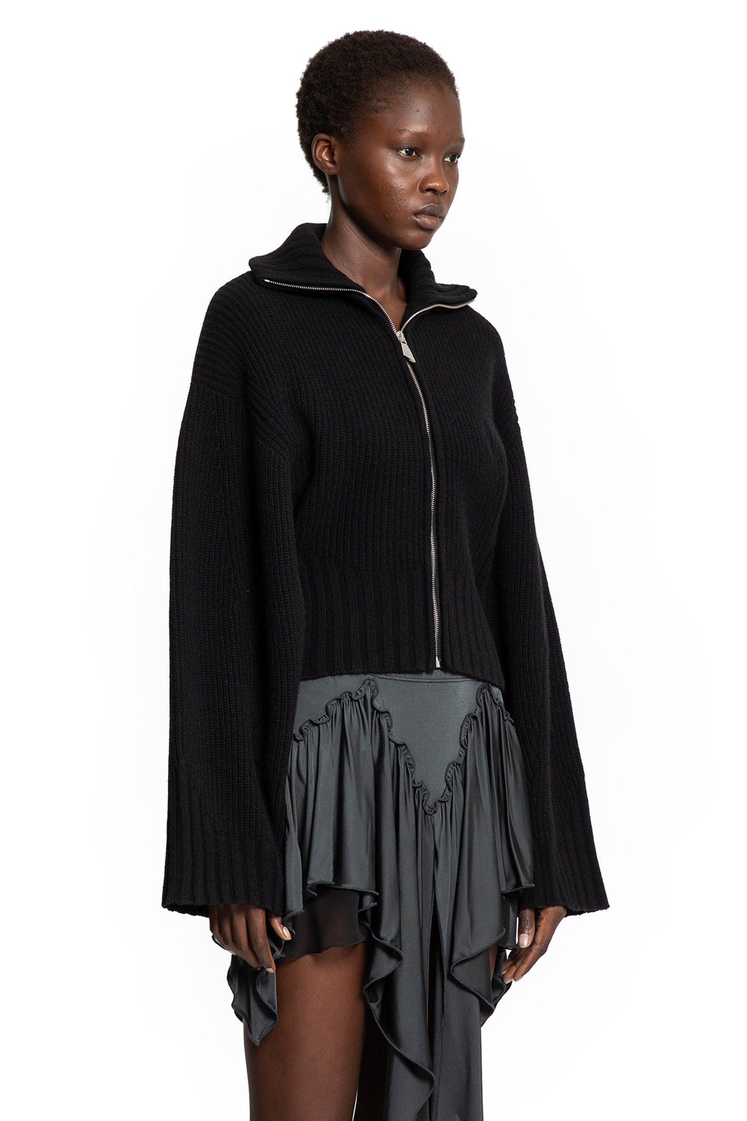 Ribbed Wool Cashmere Cardigan - 2