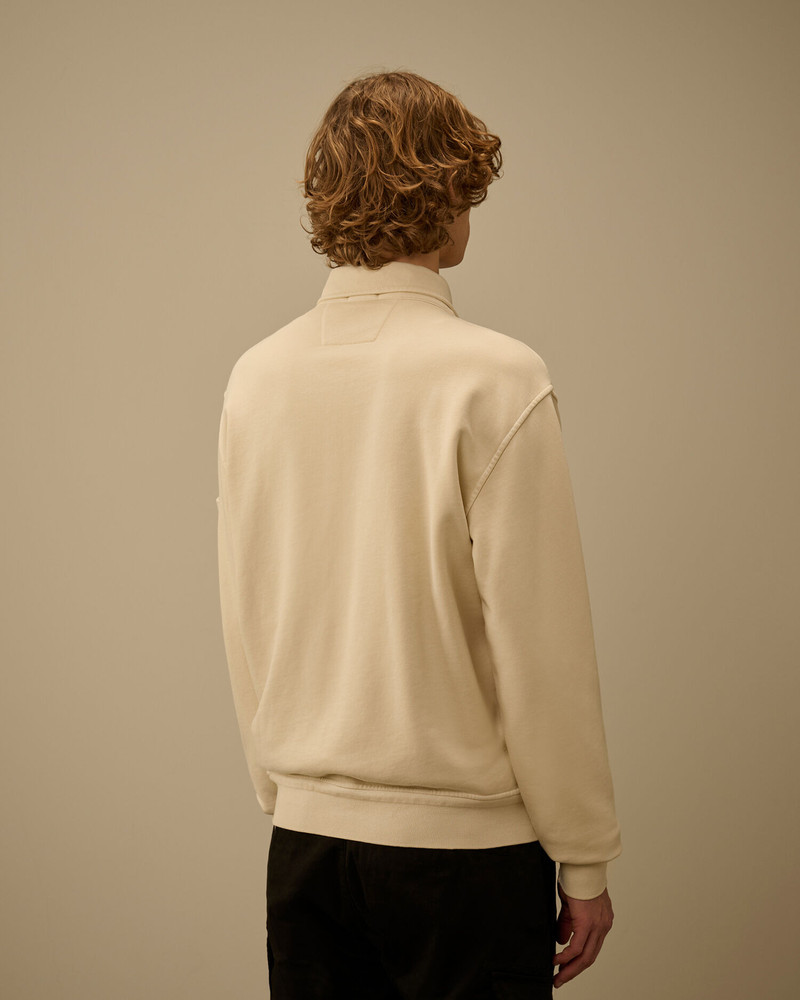 Cotton Diagonal Fleece Zip Lens Sweatshirt 4