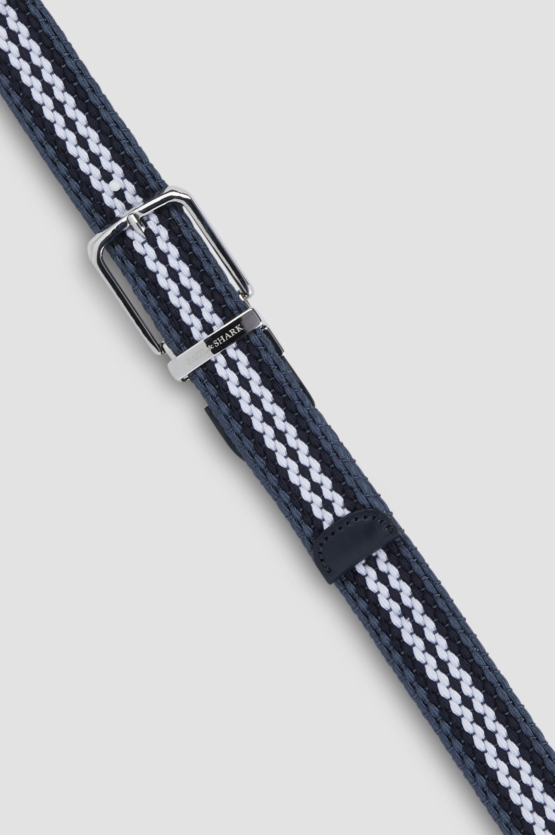 STRIPED ELASTIC BELT WITH LEATHER TRIMS - 4