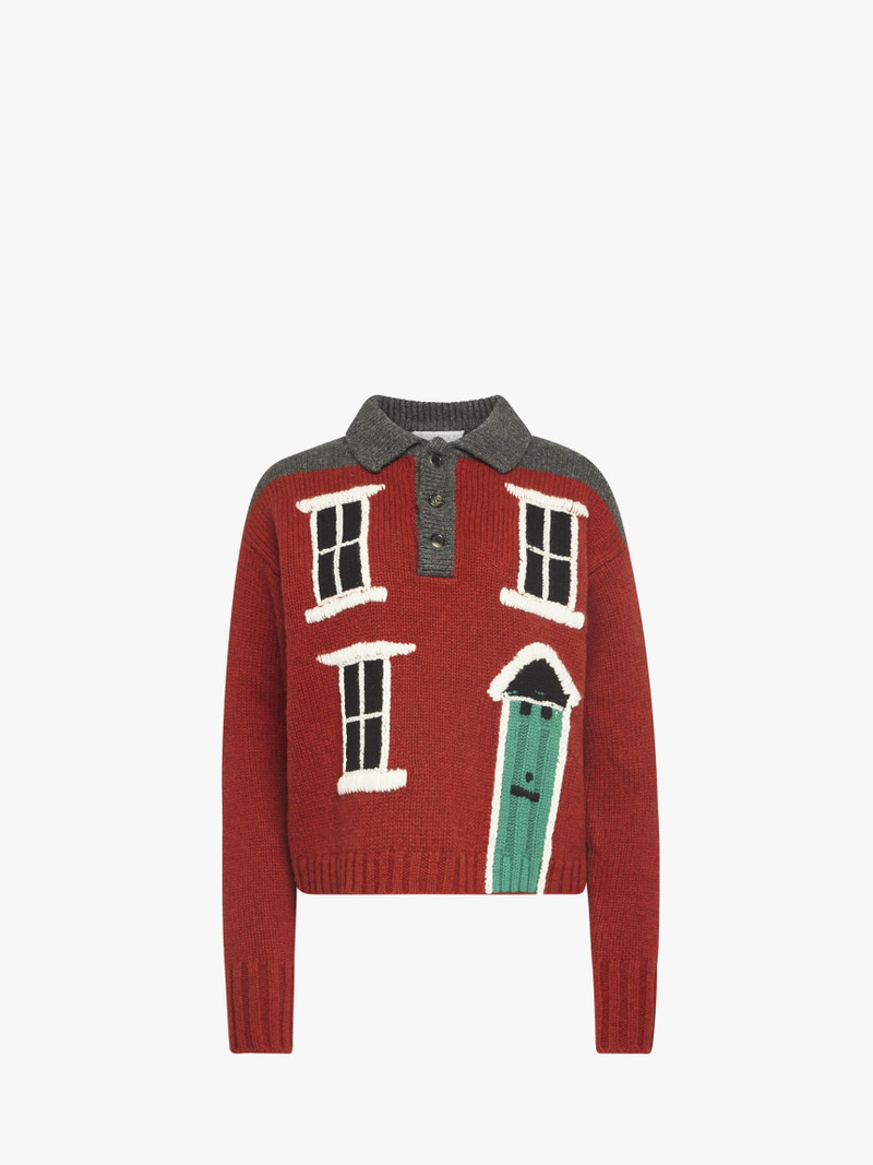 HOUSE' INTARSIA POLO SWEATER 1