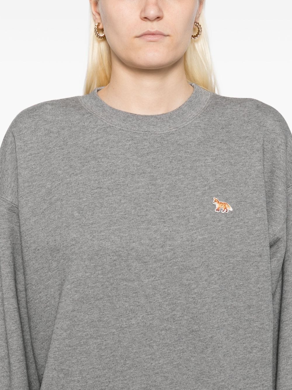 embroidered-logo sweatshirt - 5