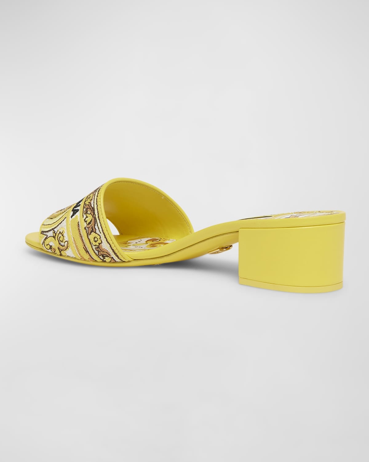 Karol Embroidered Block-Heel Slide Sandals - 4