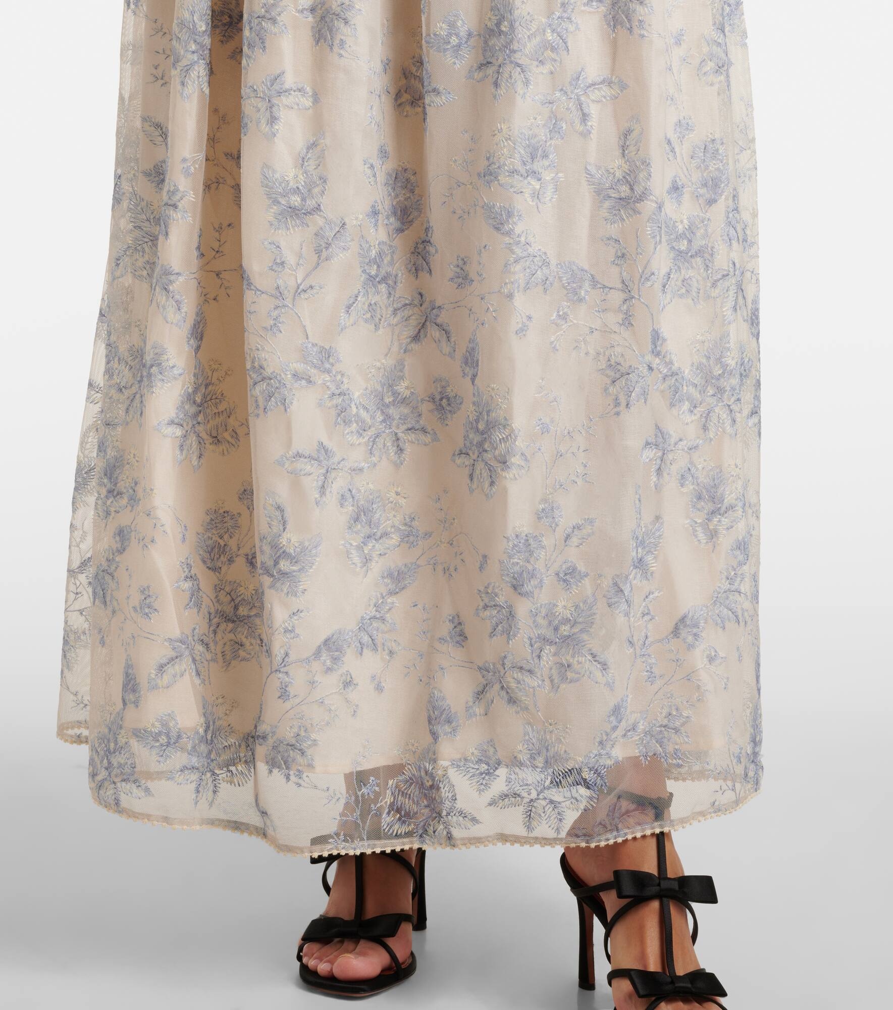 Alheli balloon-sleeve floral maxi dress - 6