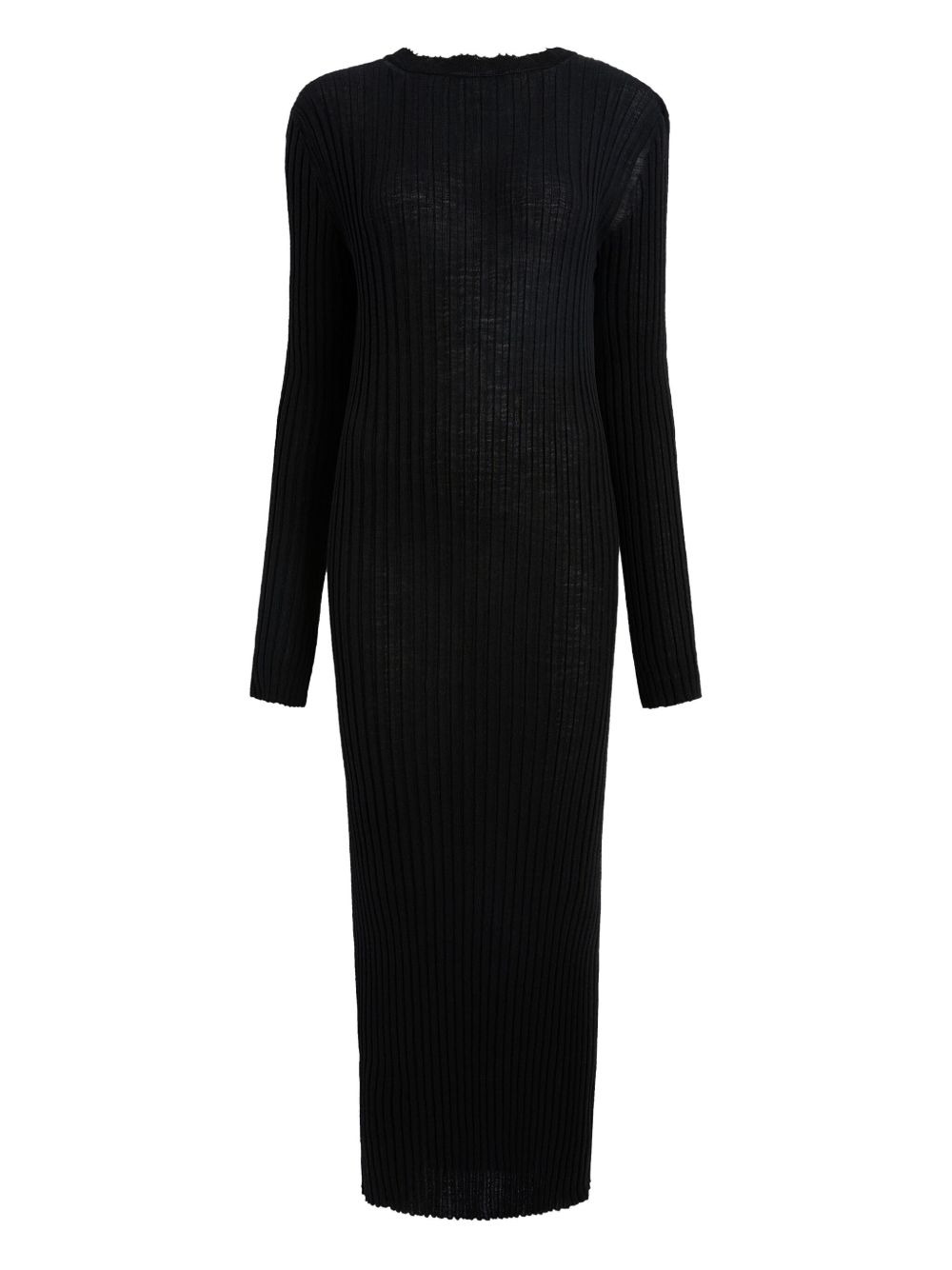 ribbed open-back midi dress - 2