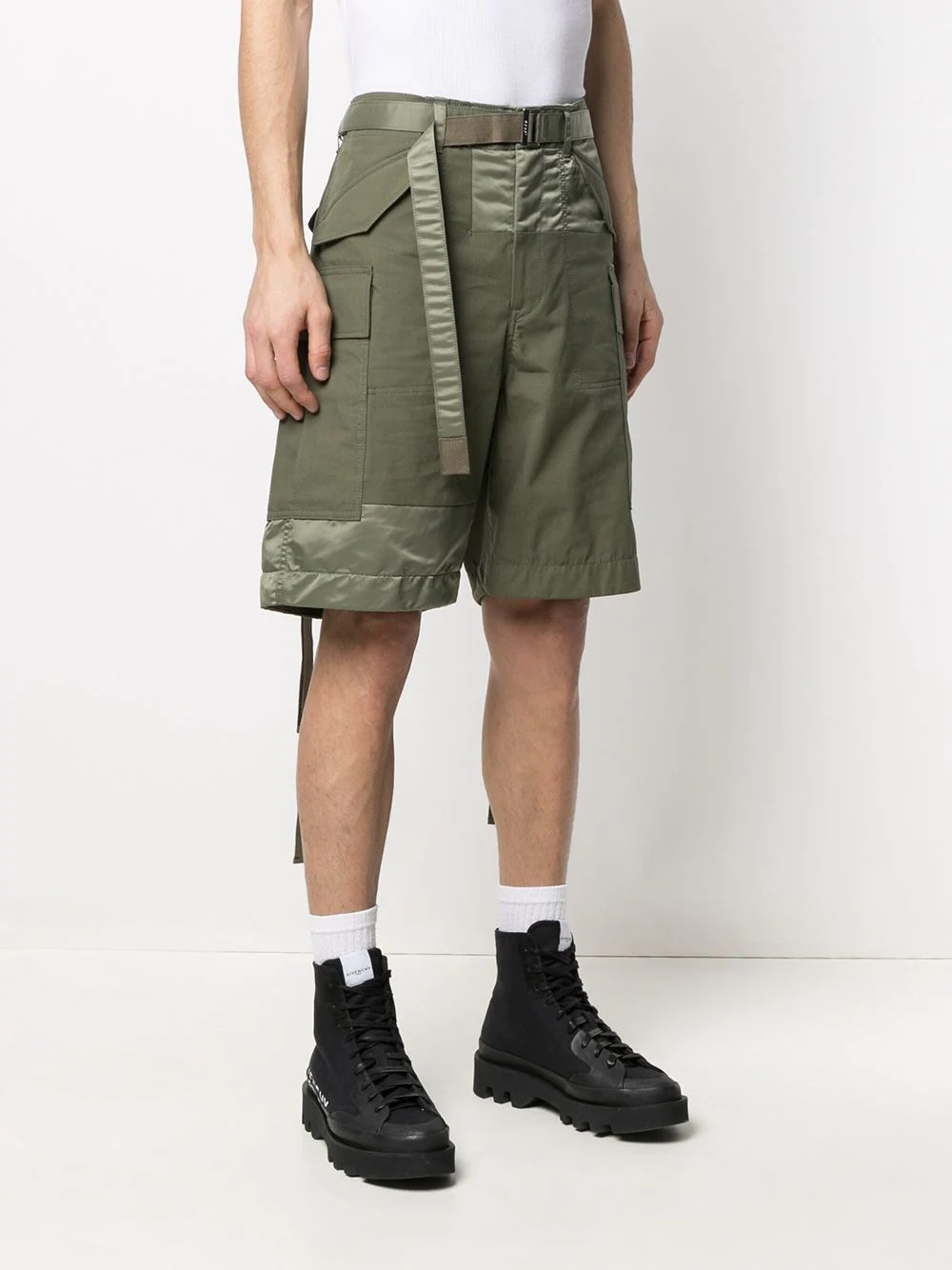 knee-length utility shorts - 3