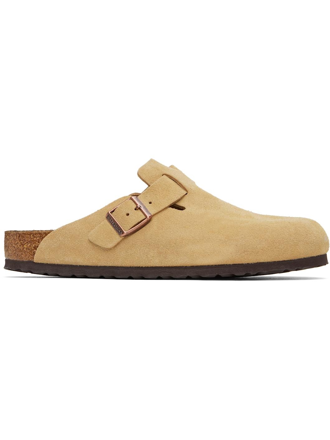Beige Regular Boston Slip-on Loafers - 1