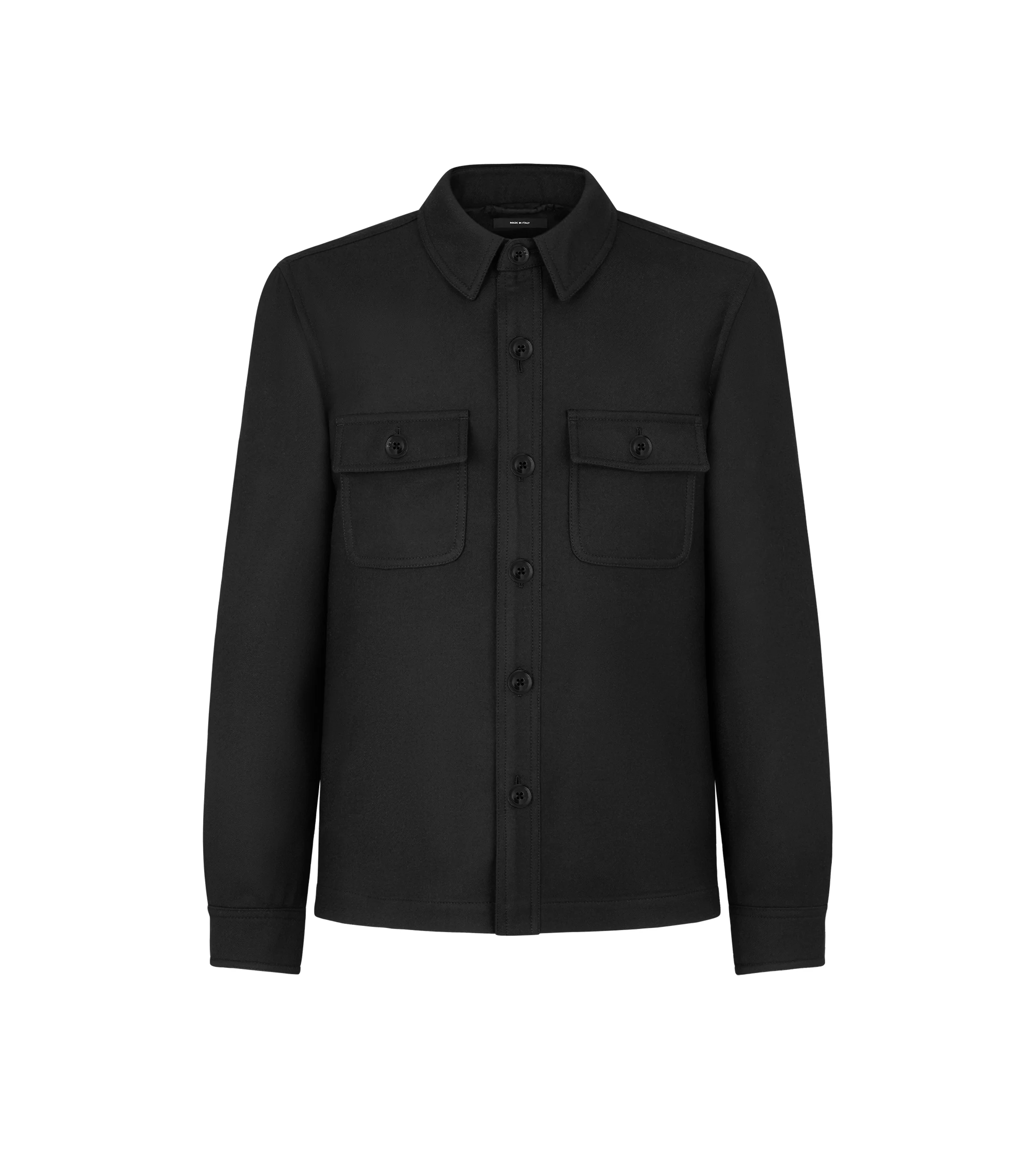 LIGHT WOOL CHEST POCKET OUTERSHIRT - 1