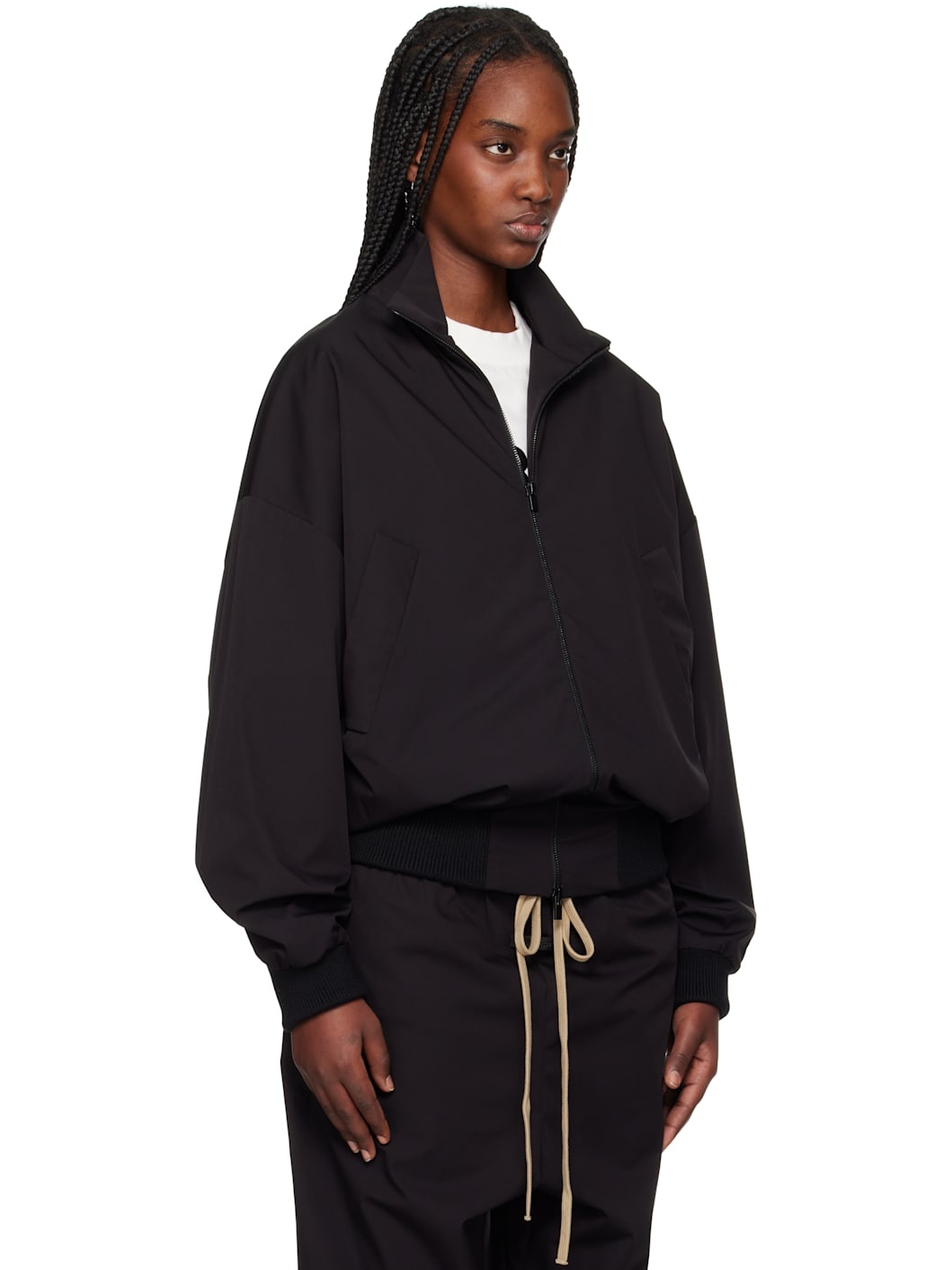 Black Nylon Track Jacket - 2
