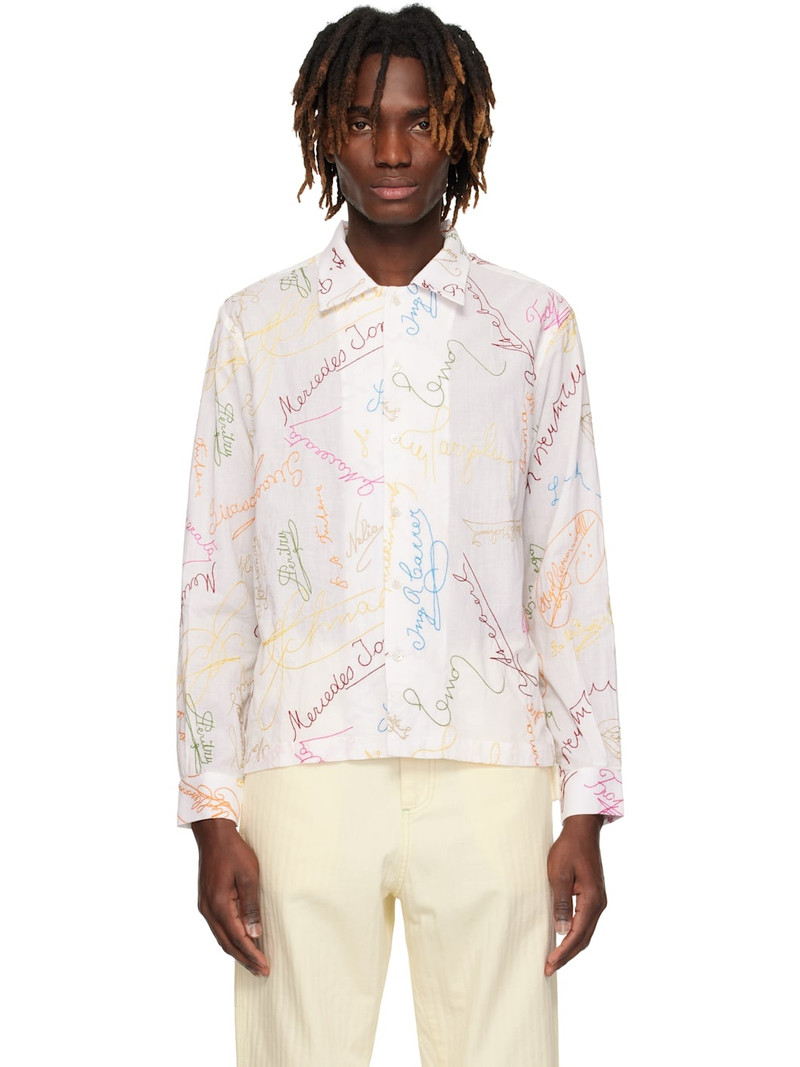 White Signature Scrawl Shirt 1