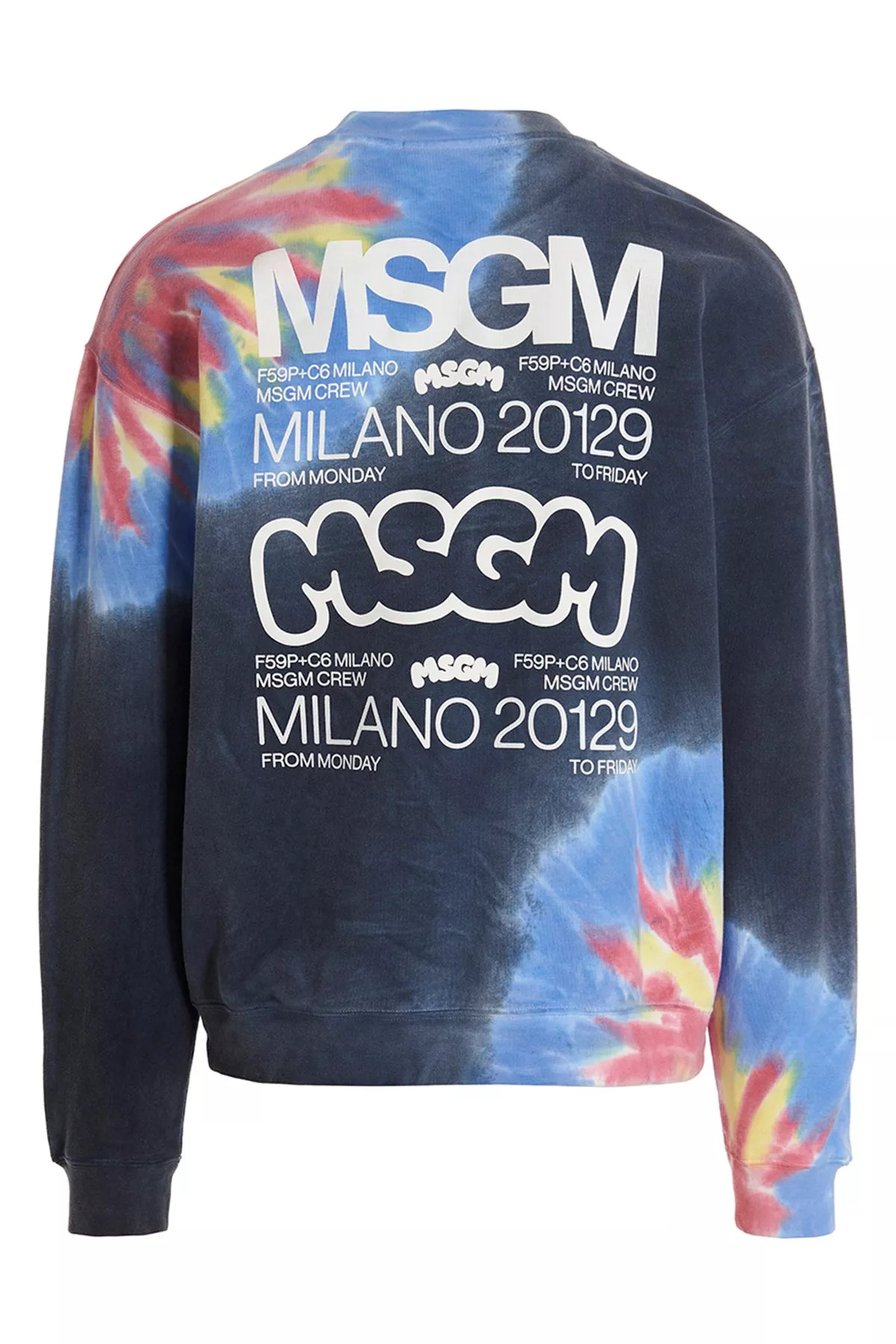 Logo print tie dye sweatshirt by Burro Studio - 2