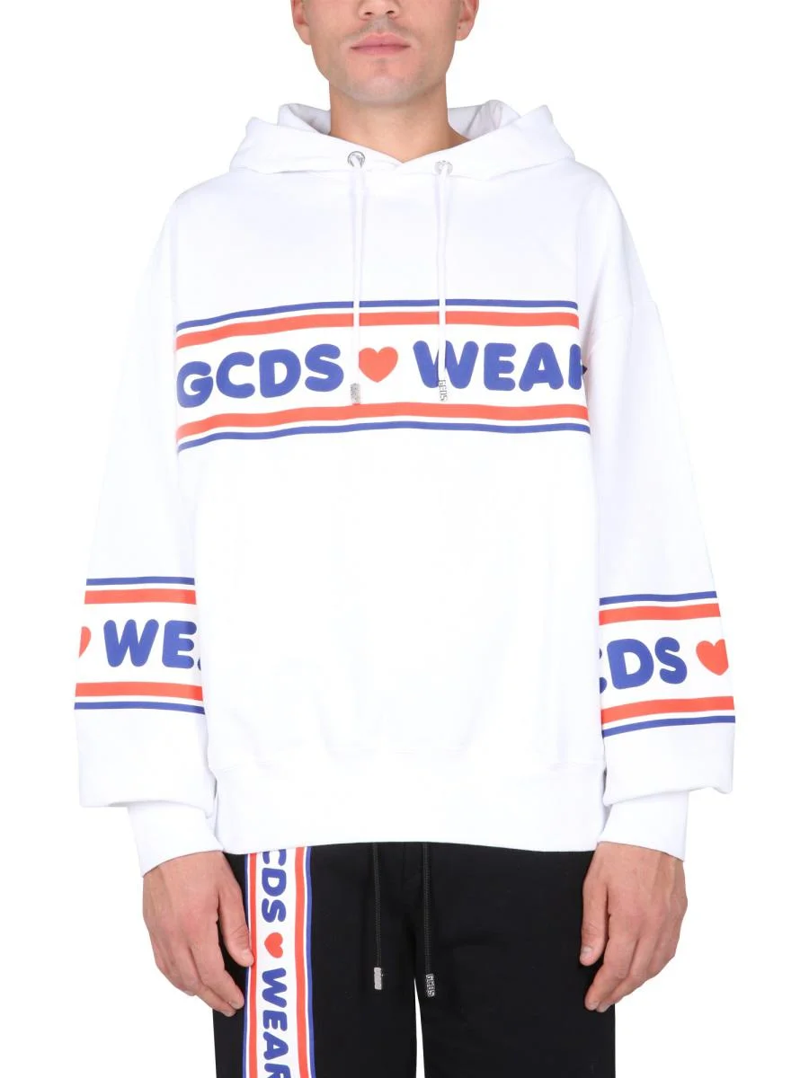 GCDS "CUTE TAPE" LOGO SWEATSHIRT - 1