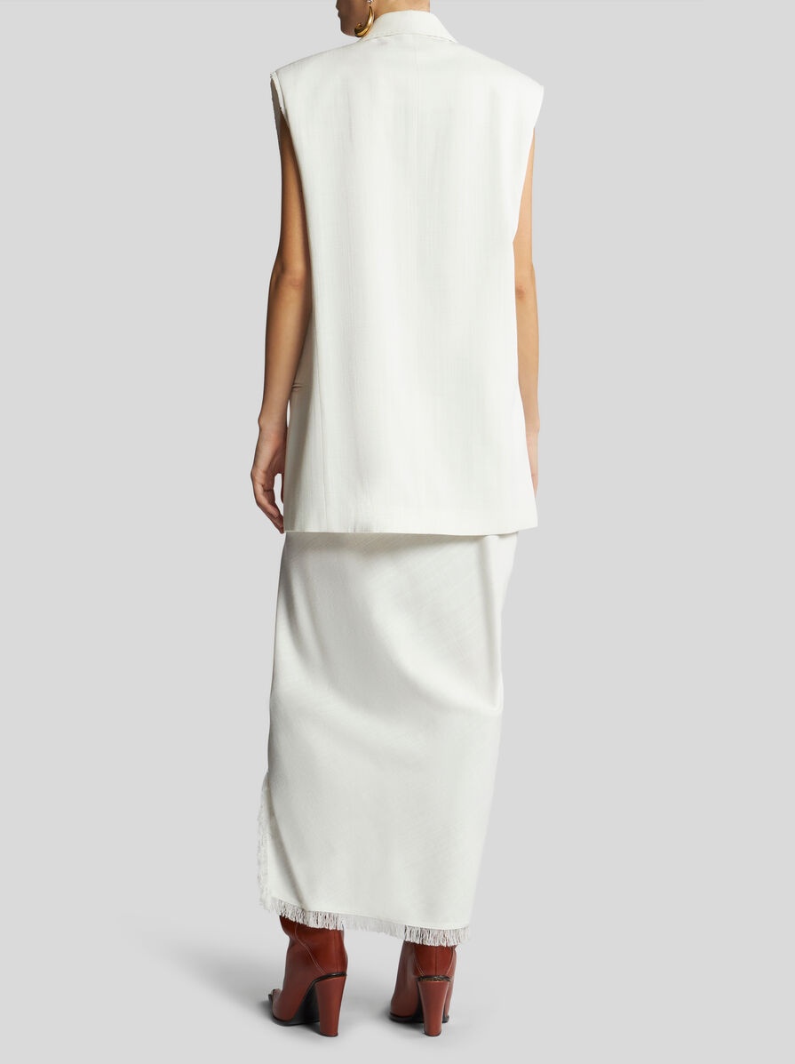 SLUB FABRIC WAISTCOAT - 4