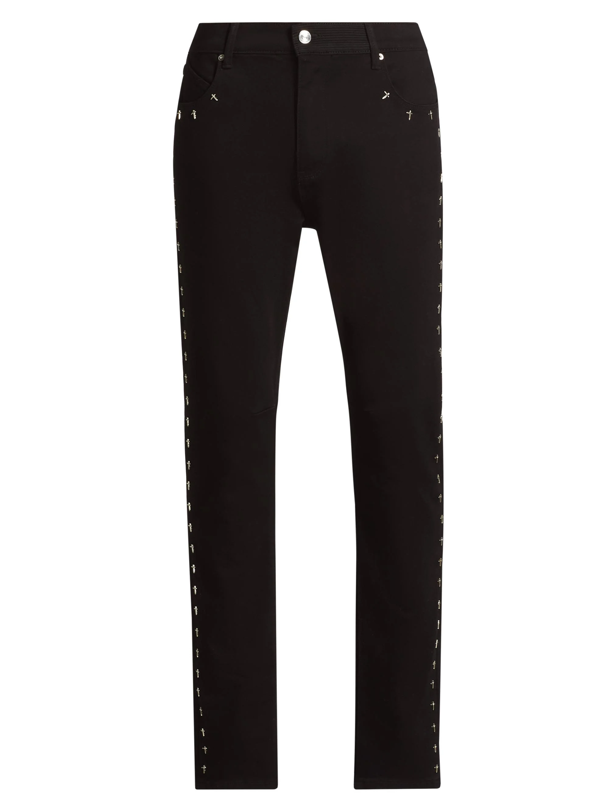 Men's Bryant Cross Stretch High-Rise Slim-Fit Jeans - Black Cross - 1