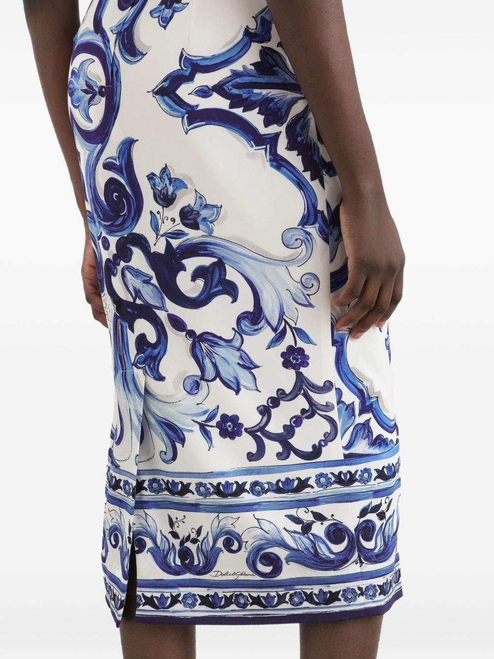 Majolica-print midi dress - 5