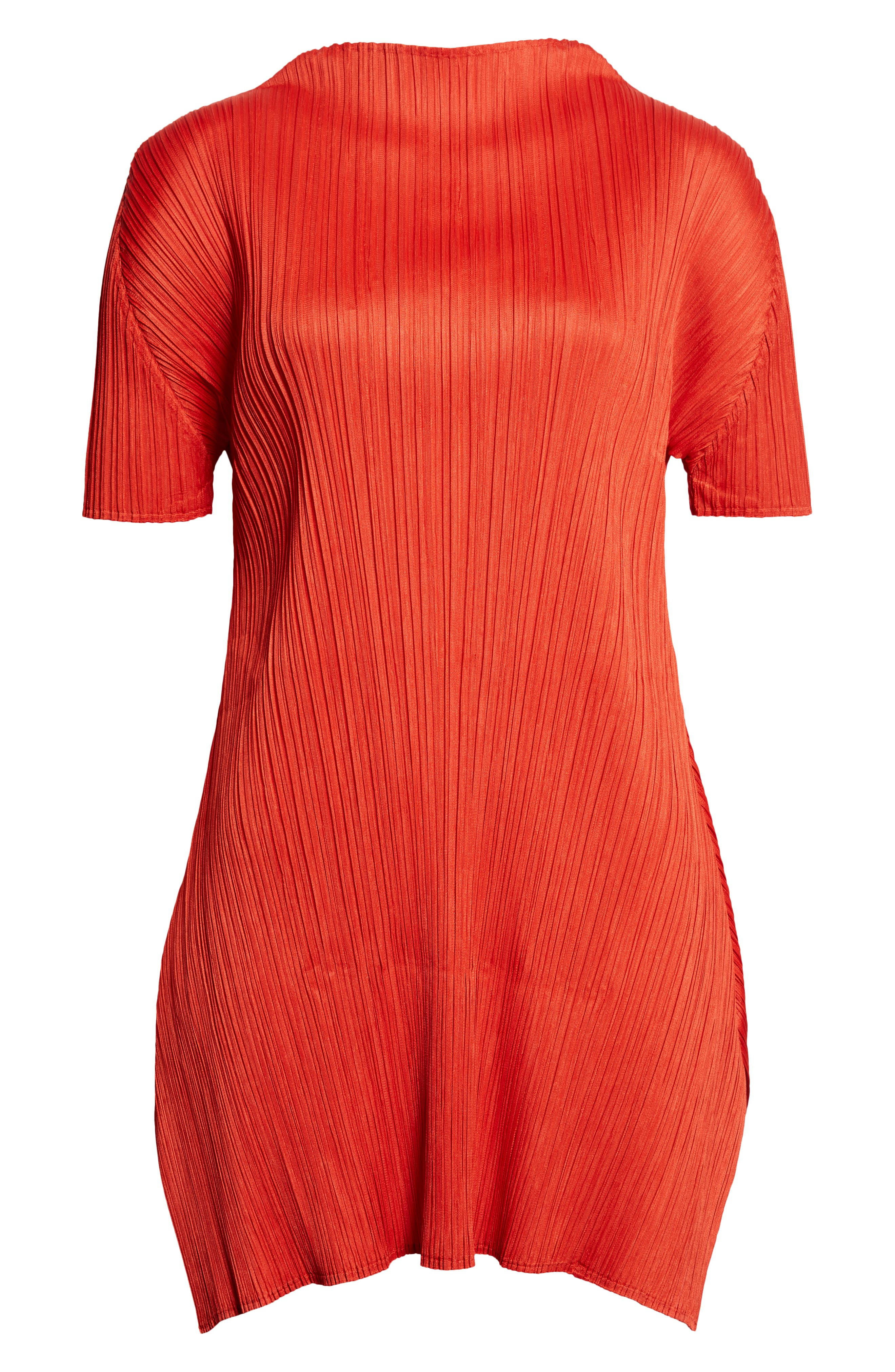 Pleats Please Issey Miyake Monthly Colors July Pleated Tunic in Bright Red at Nordstrom - 6