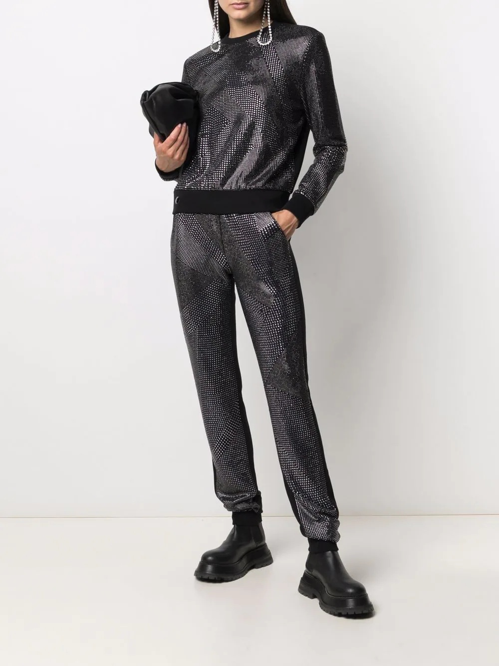 crystal-embellished cotton sweatshirt - 2