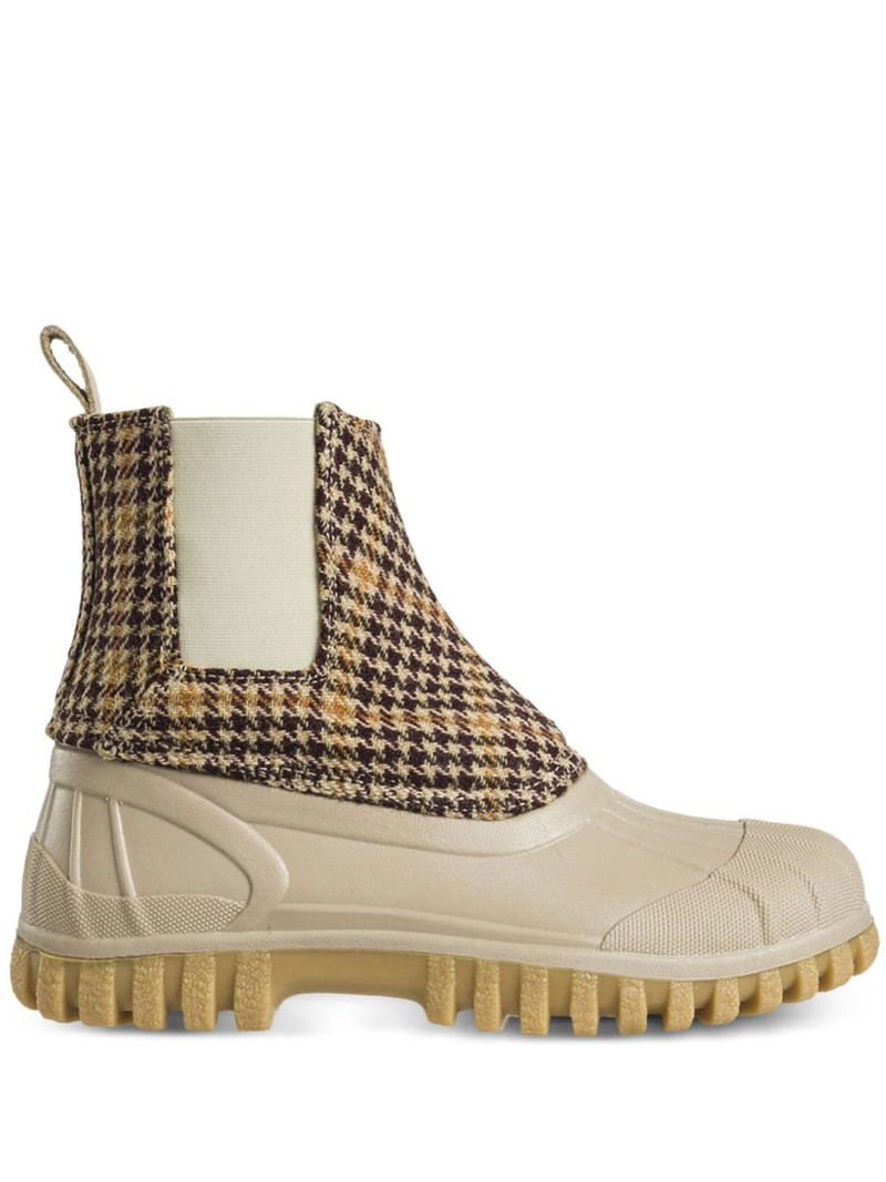 Balbi houndstooth-patterned chelsea boots 1