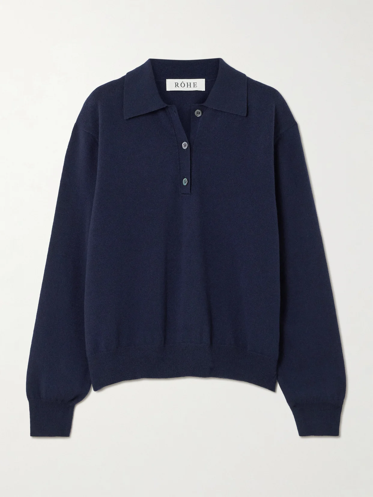 Merino Wool And Cashmere-blend Polo Sweater - 1